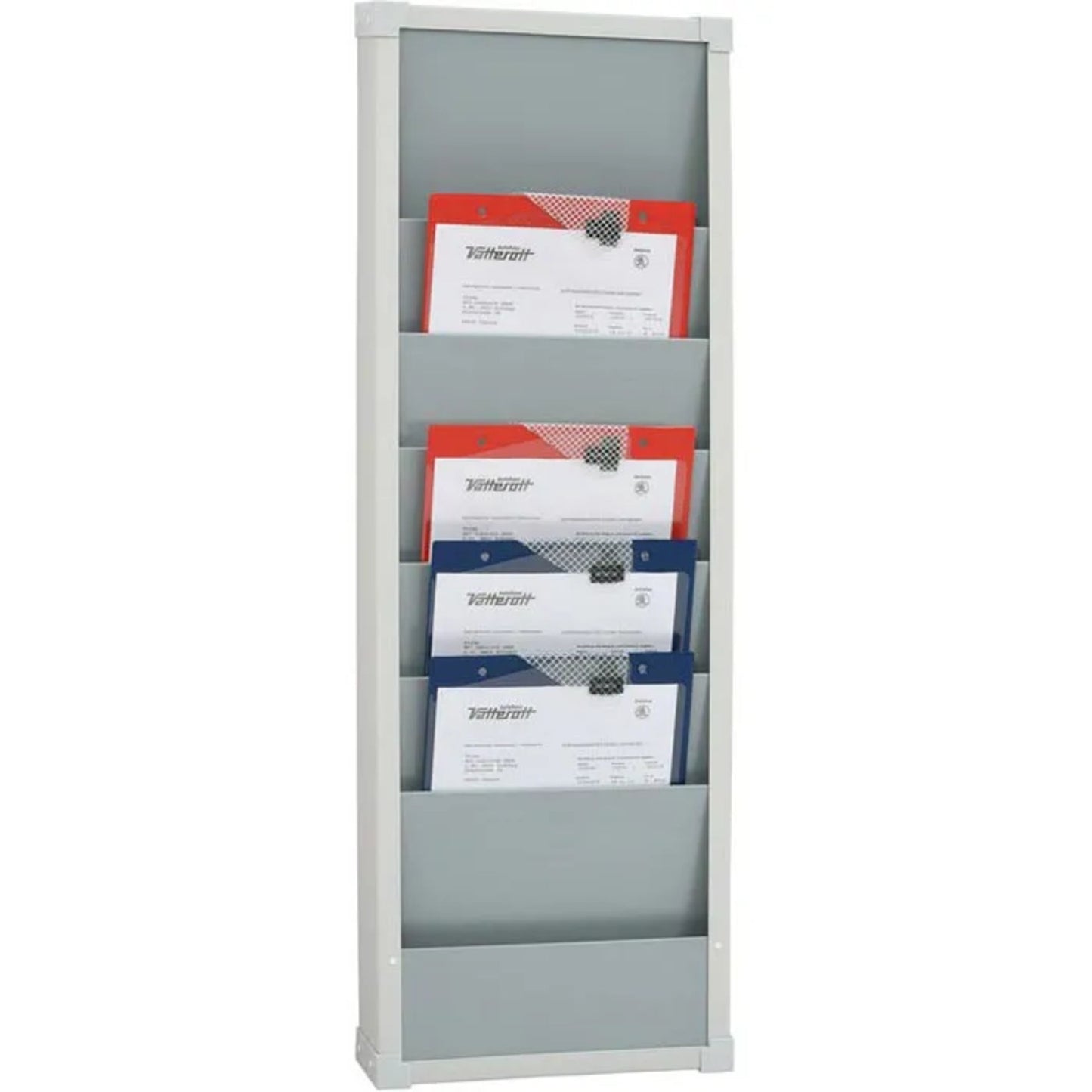 EICHNER Kartentafel 31,5 x 90 x 7,6 cm (B x H x T) DIN A4 6 Fächer Kunststoff weiß