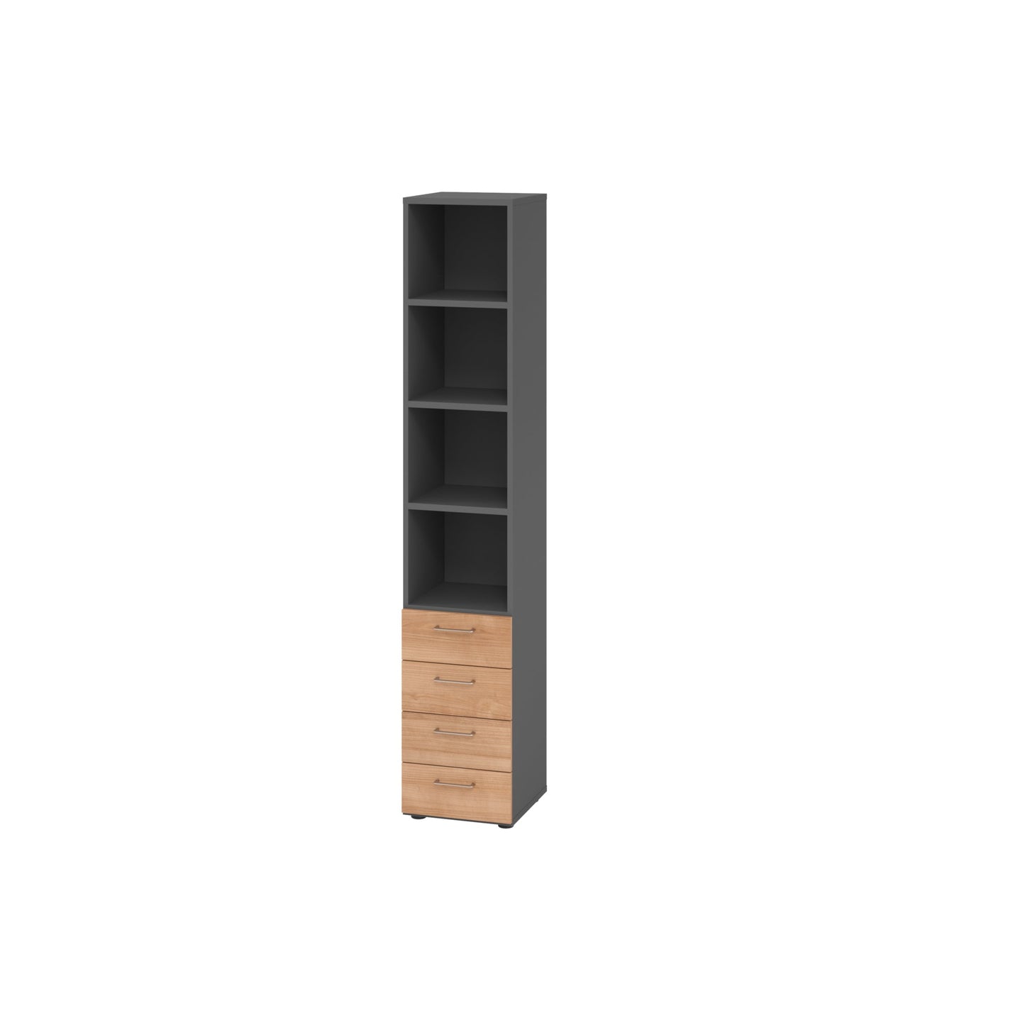 Hammerbacher Regalschrank V9 Advanced 400 x 2.156 x 417 mm (B x H x T) ohne Rollen Spanplatten, folienummantelt