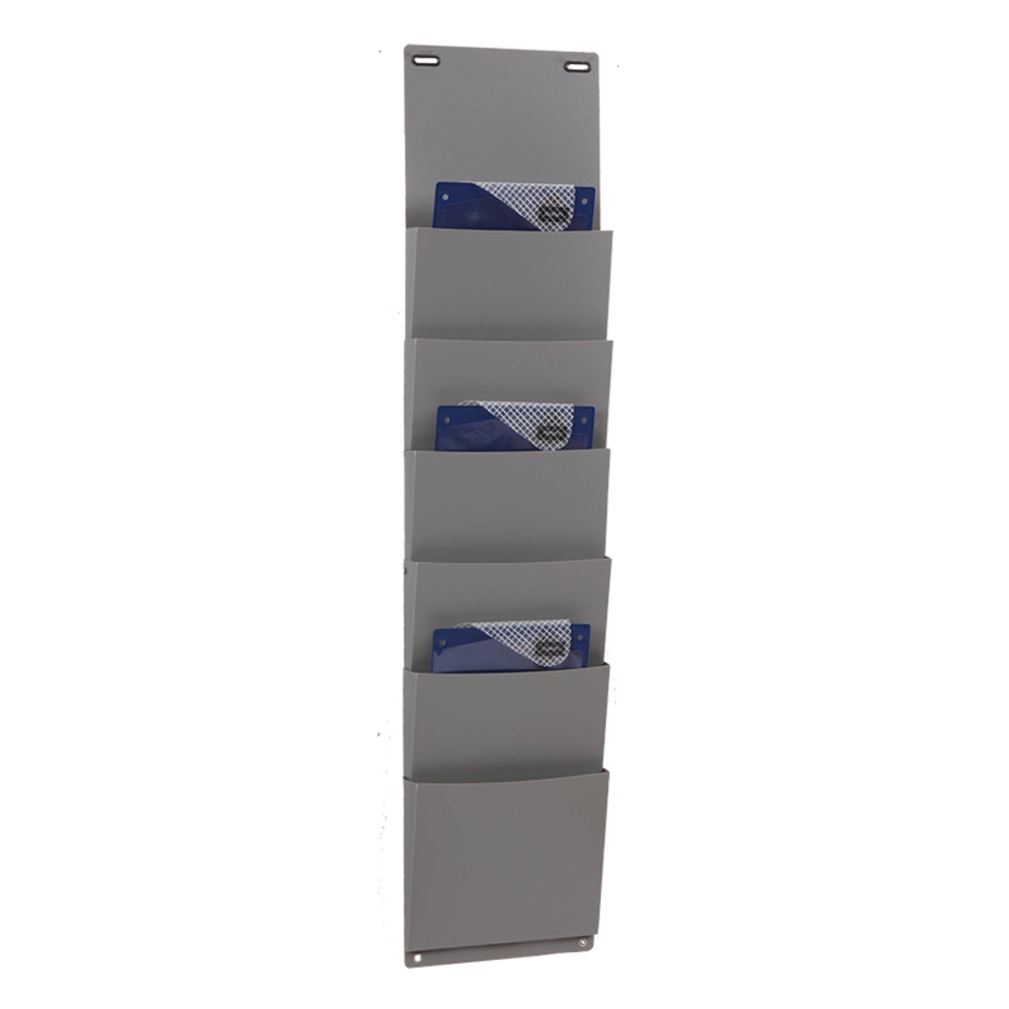 EICHNER Prospekthalter 21 x 90,5 x 5 cm (B x H x T) DIN A4 quer Polypropylen grau 6 Fächer