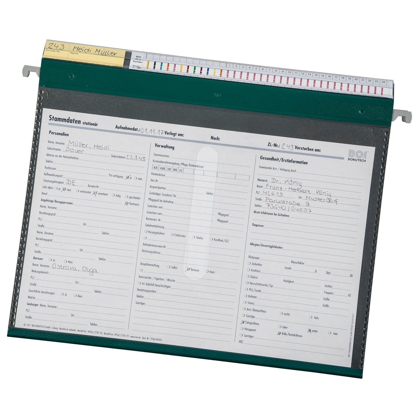 BOI Hängemappe DIN A4 Kunststoff grün