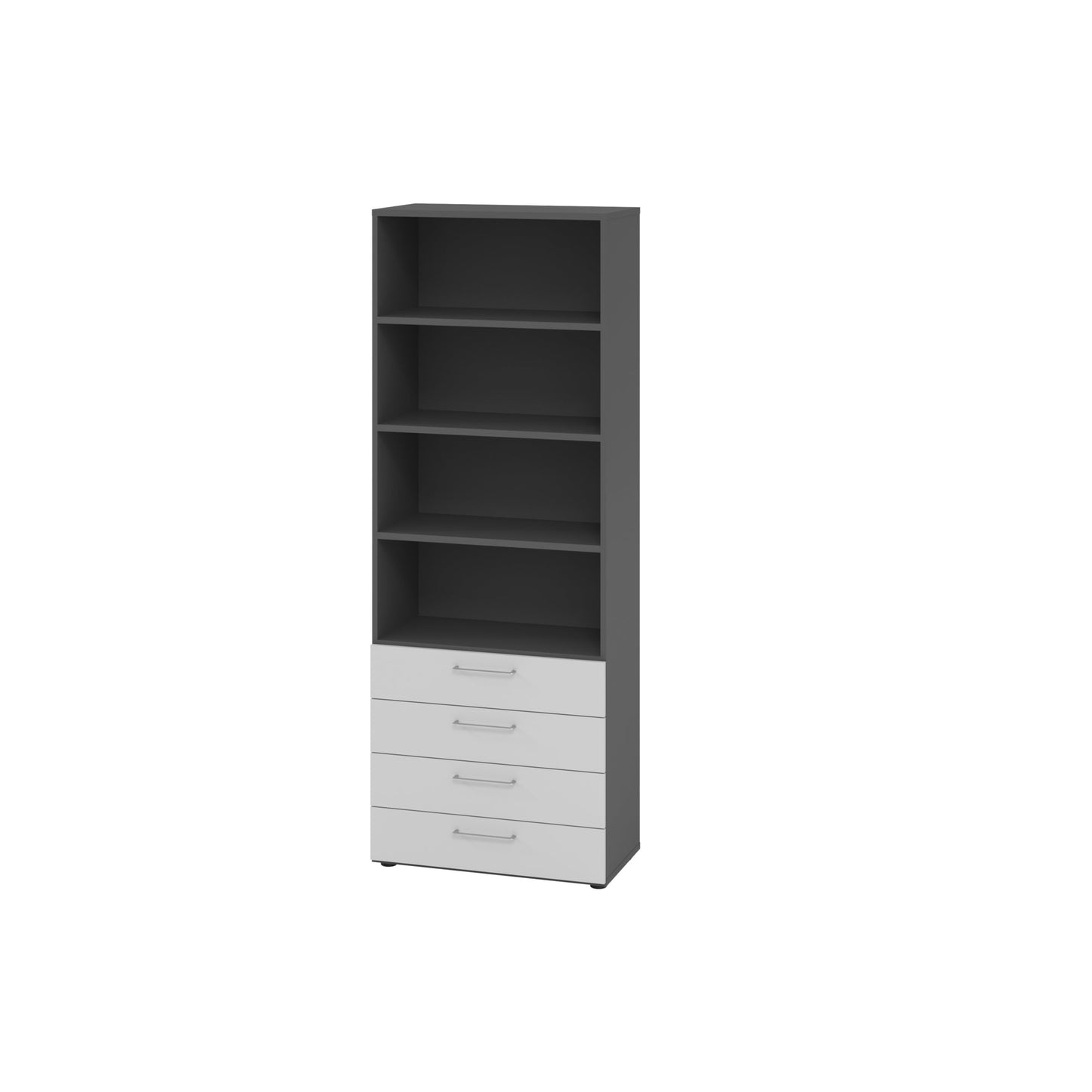 Hammerbacher Regalschrank V9 Advanced 800 x 2.156 x 417 mm (B x H x T) ohne Rollen Spanplatten, folienummantelt