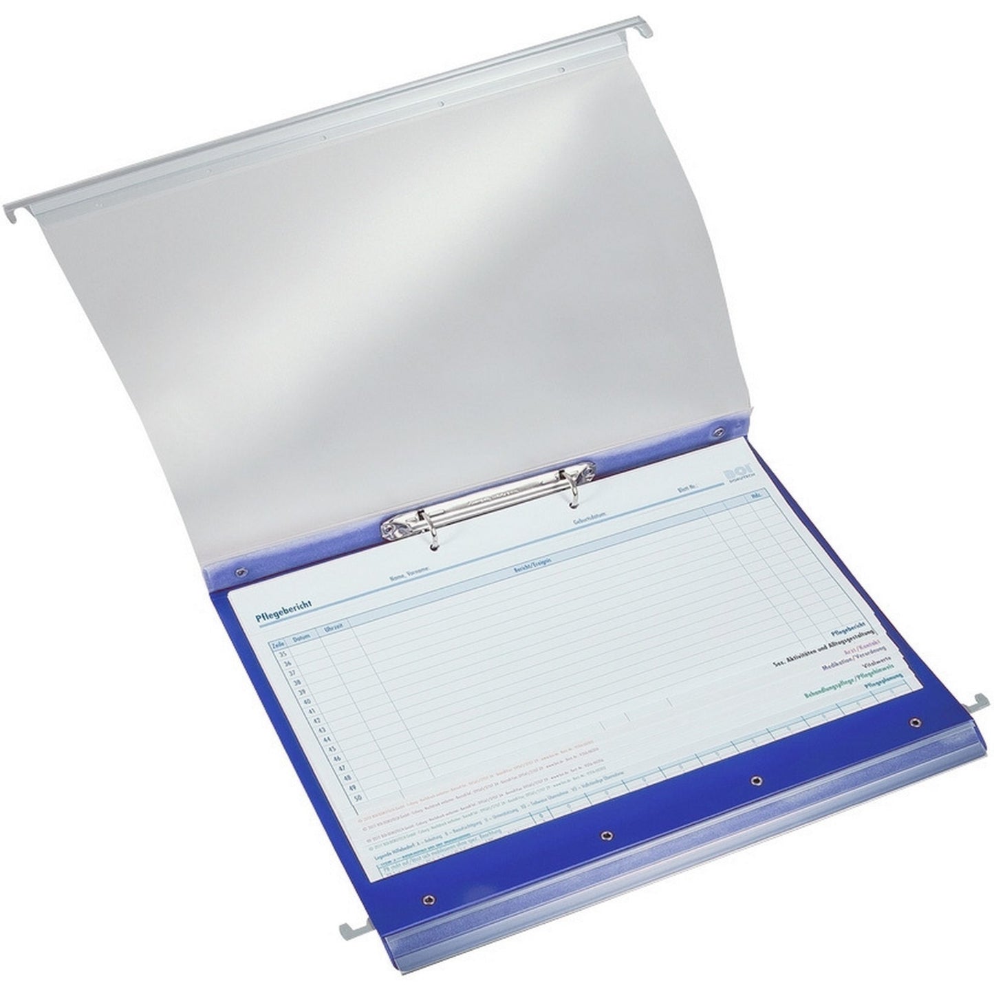 BOI Hängemappe stationär click 2 DIN A4 Polypropylen transparent
