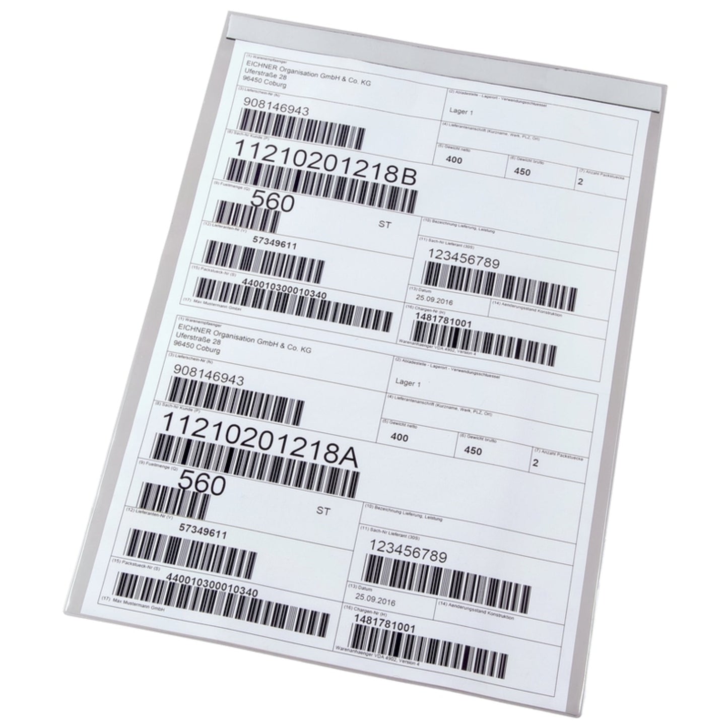 EICHNER Sichttasche DIN A3 Kunststoff transparent 10 St./Pack.