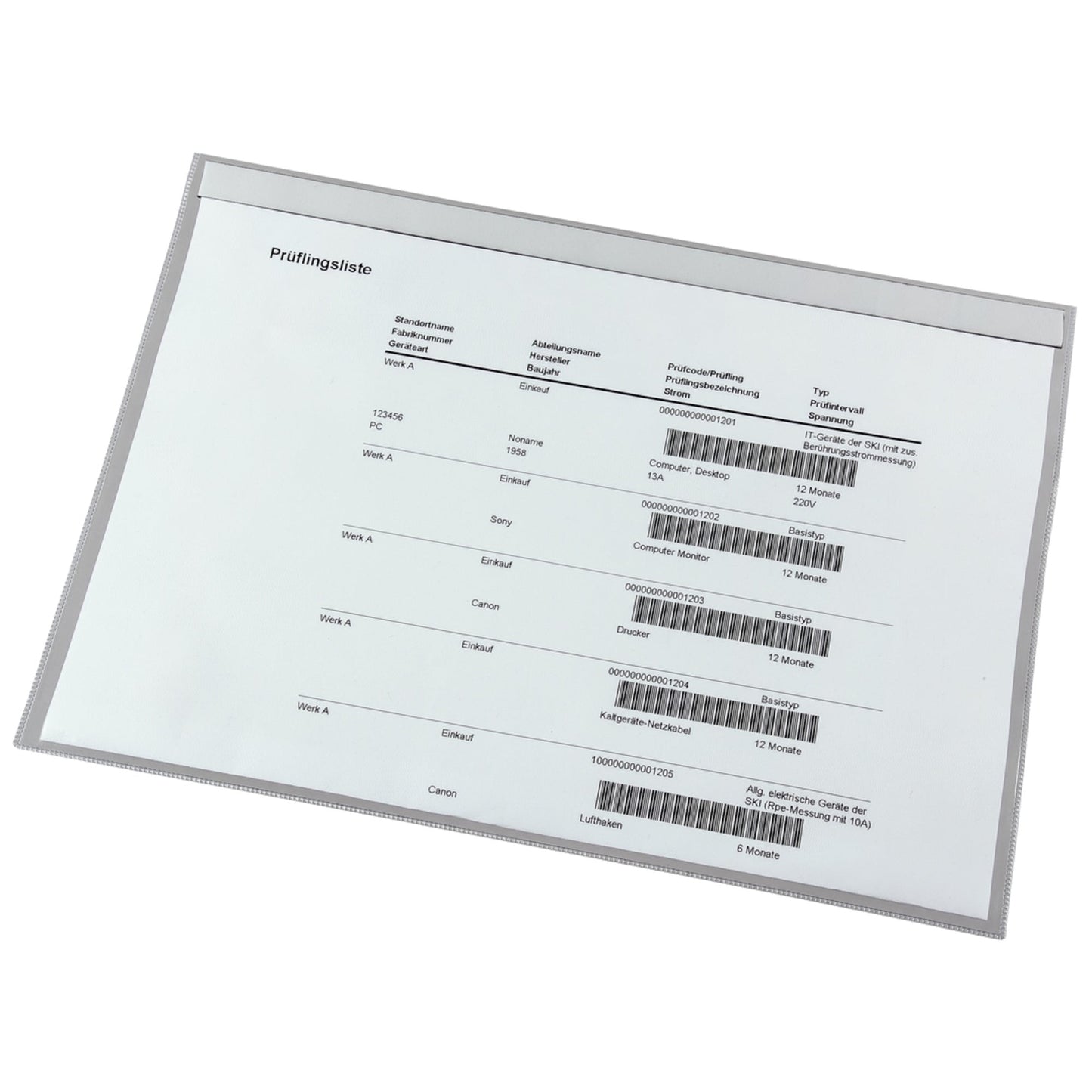 EICHNER Sichttasche DIN A3 quer Kunststoff transparent 10 St./Pack.