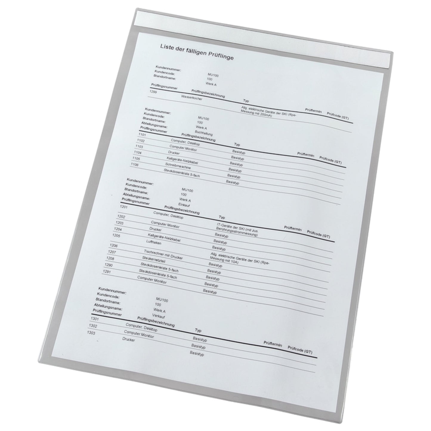 EICHNER Sichttasche DIN A4 Kunststoff transparent 50 St./Pack.