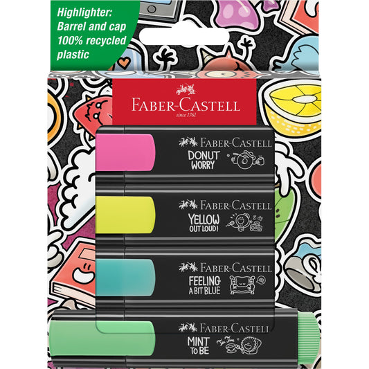Faber-Castell Textmarker Textliner 46 Graffiti 1-5mm farbig sortiert Keilspitze 4 St./Pack.