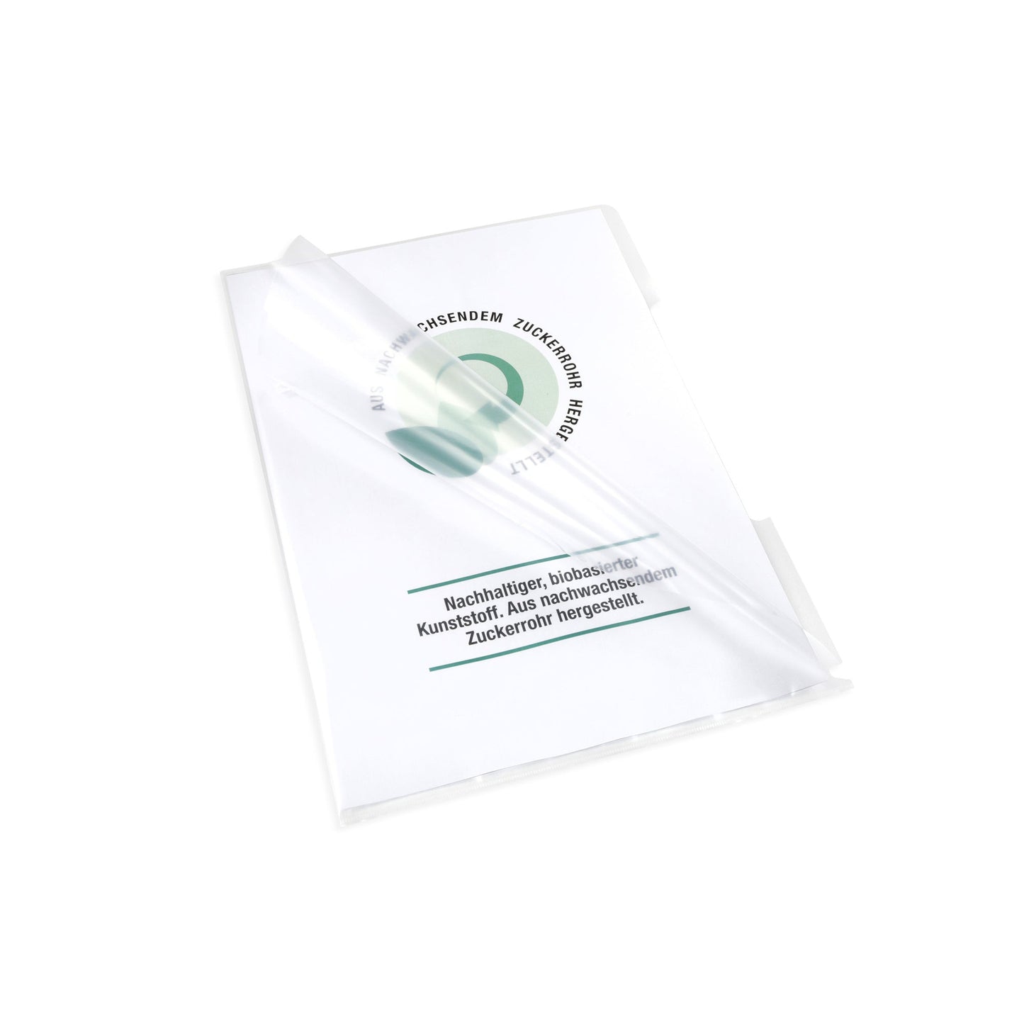 EICHNER Sichthülle DIN A4 100µm oben, rechts offen dokumentenecht Zuckerrohr transparent 100 St./Pack.