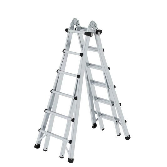 MUNK Teleskopleiter 70 x 186 x 20,8 cm (B x H x T) 150kg Aluminium