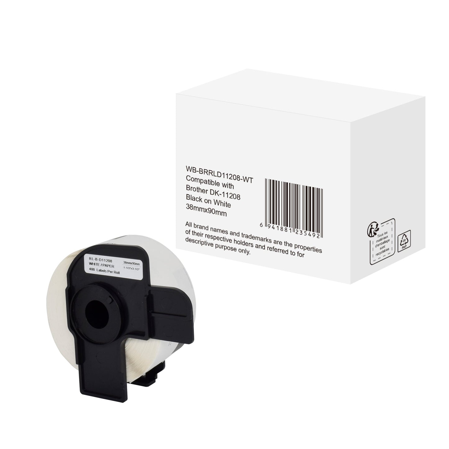 Adressetikett 38 x 90 mm (B x H) Papier weiß 400 Etik./Rl.