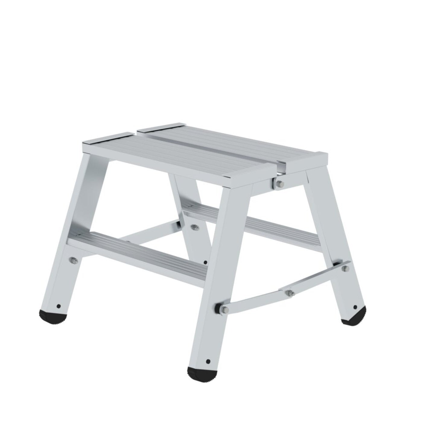 MUNK Trittleiter 56 x 62 cm (B x T) 150kg Aluminium alu 2 x 2 Stufen