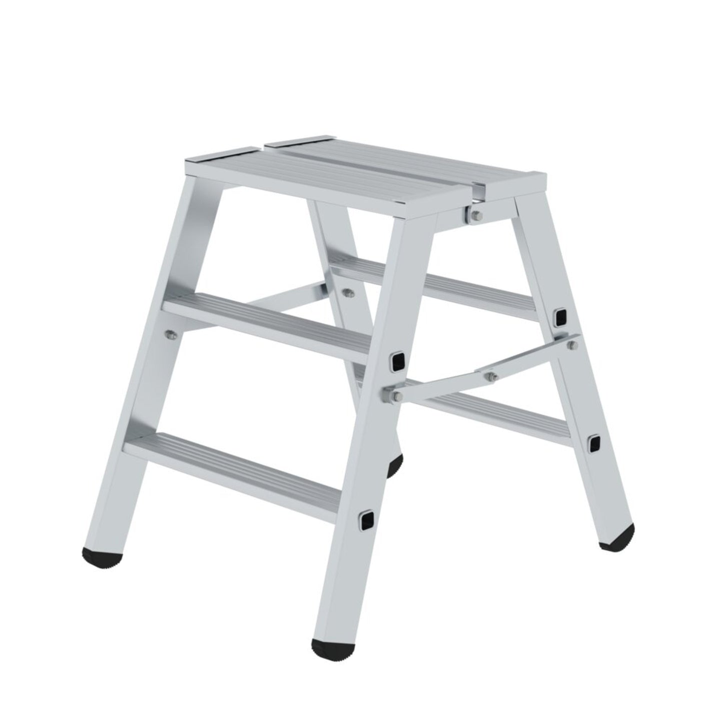 MUNK Trittleiter 79 x 59 cm (B x T) 150kg Aluminium alu 2 x 3 Stufen