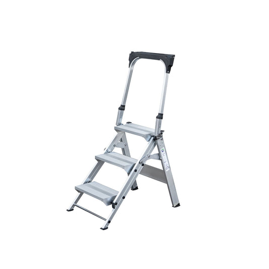 MUNK Trittleiter 55 x 126 x 82 cm (B x H x T) 150kg Aluminium alu 3 Stufen