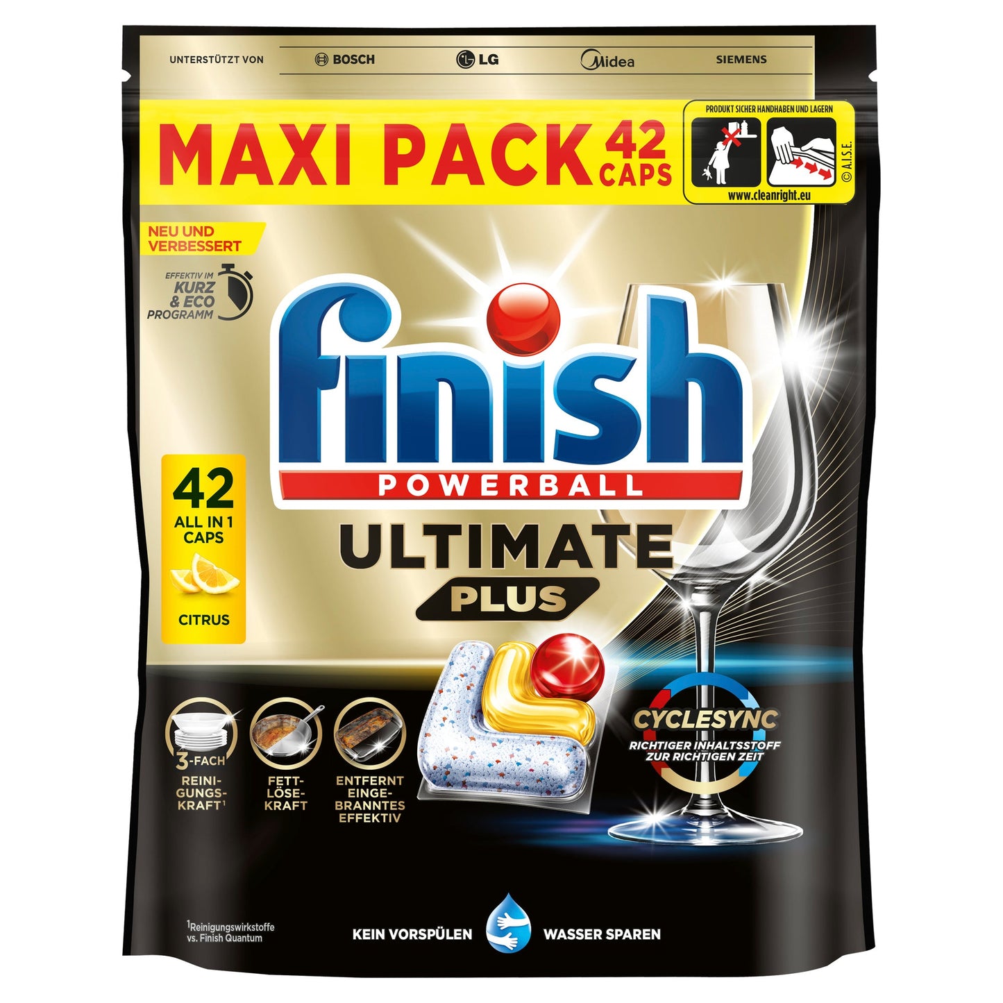 FINISH Spülmaschinentabs Ultimate Plus Citrus 42 St./Pack.