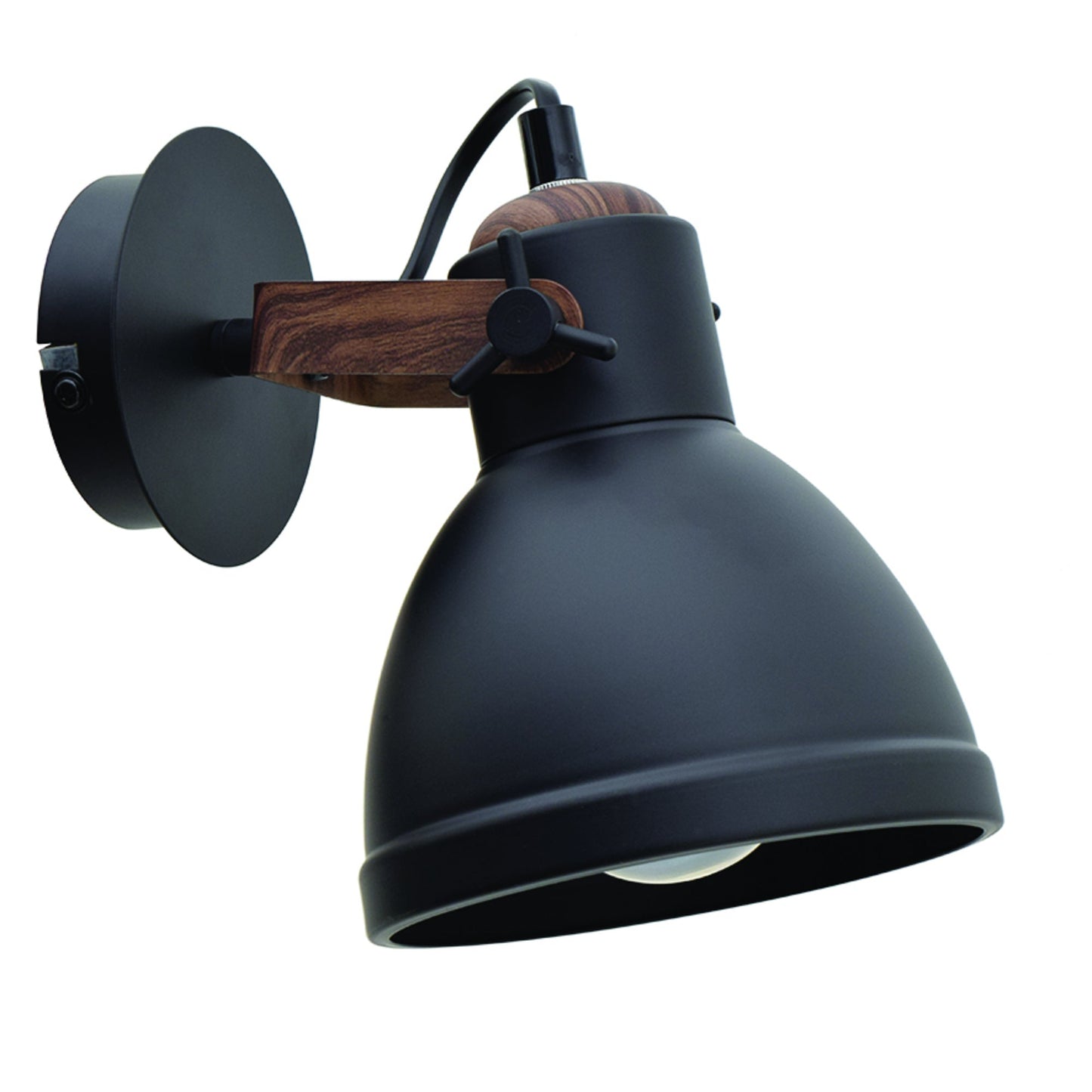 Paperflow Wandleuchte Elix schwarz/akazie