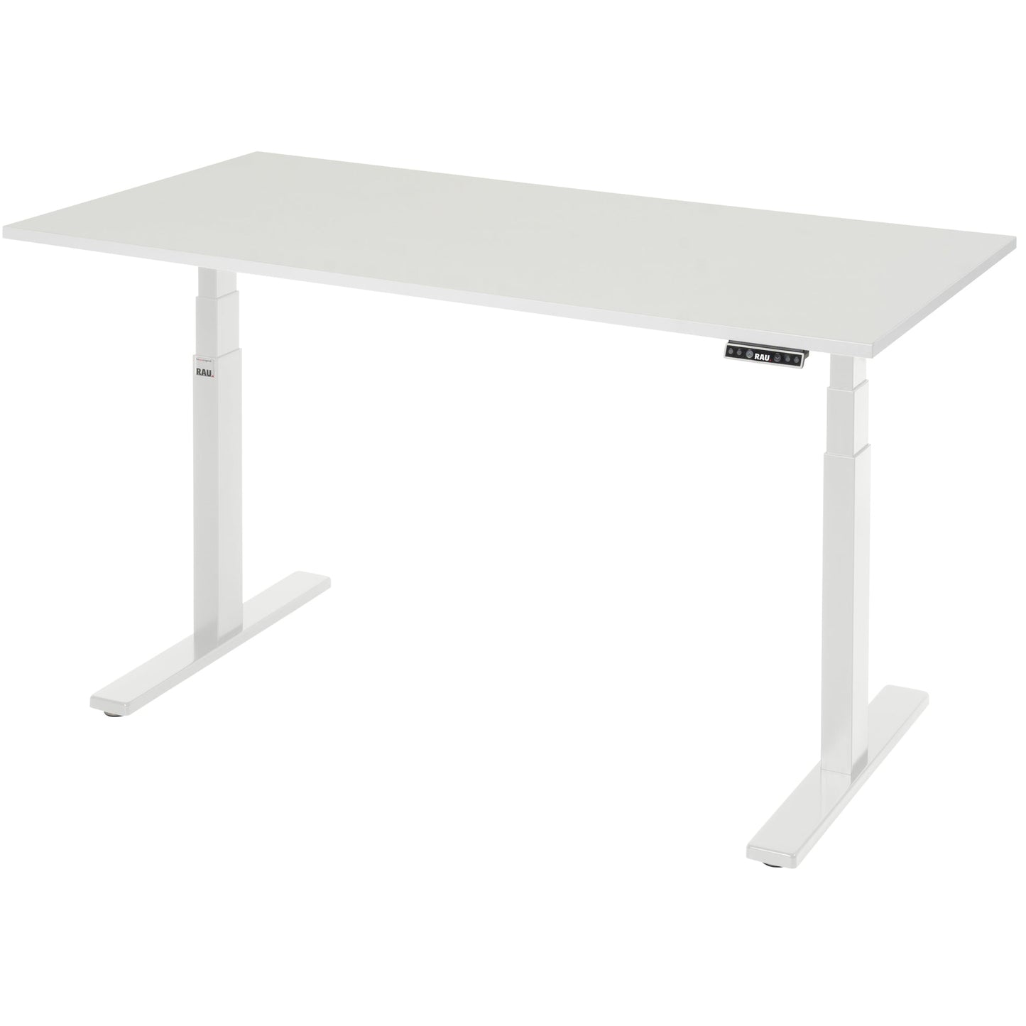 RAU Schreibtisch Adlatus 100 Maße: 1.500 x 650-1.300 x 800 mm (B x H x T) Melamin weiß