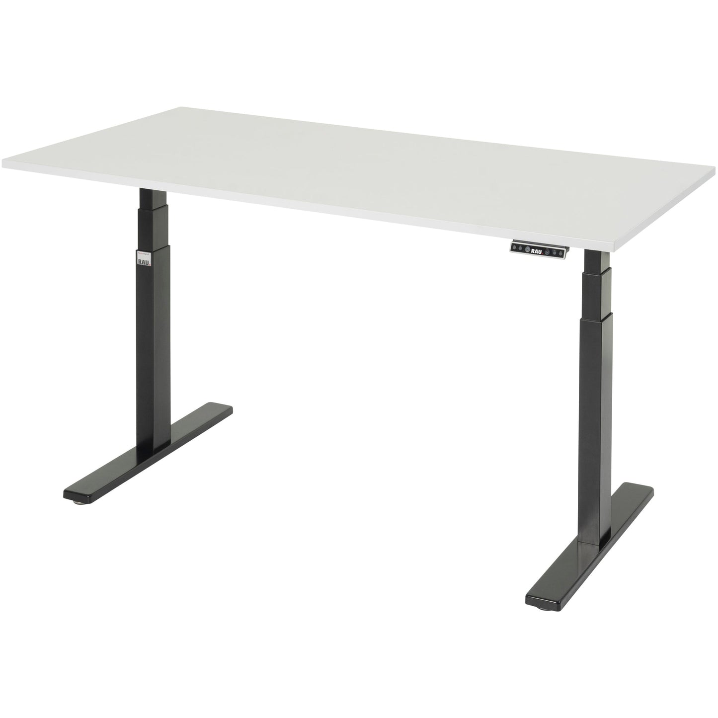 RAU Schreibtisch Adlatus 100 Maße: 1.500 x 650-1.300 x 800 mm (B x H x T) Melamin weiß