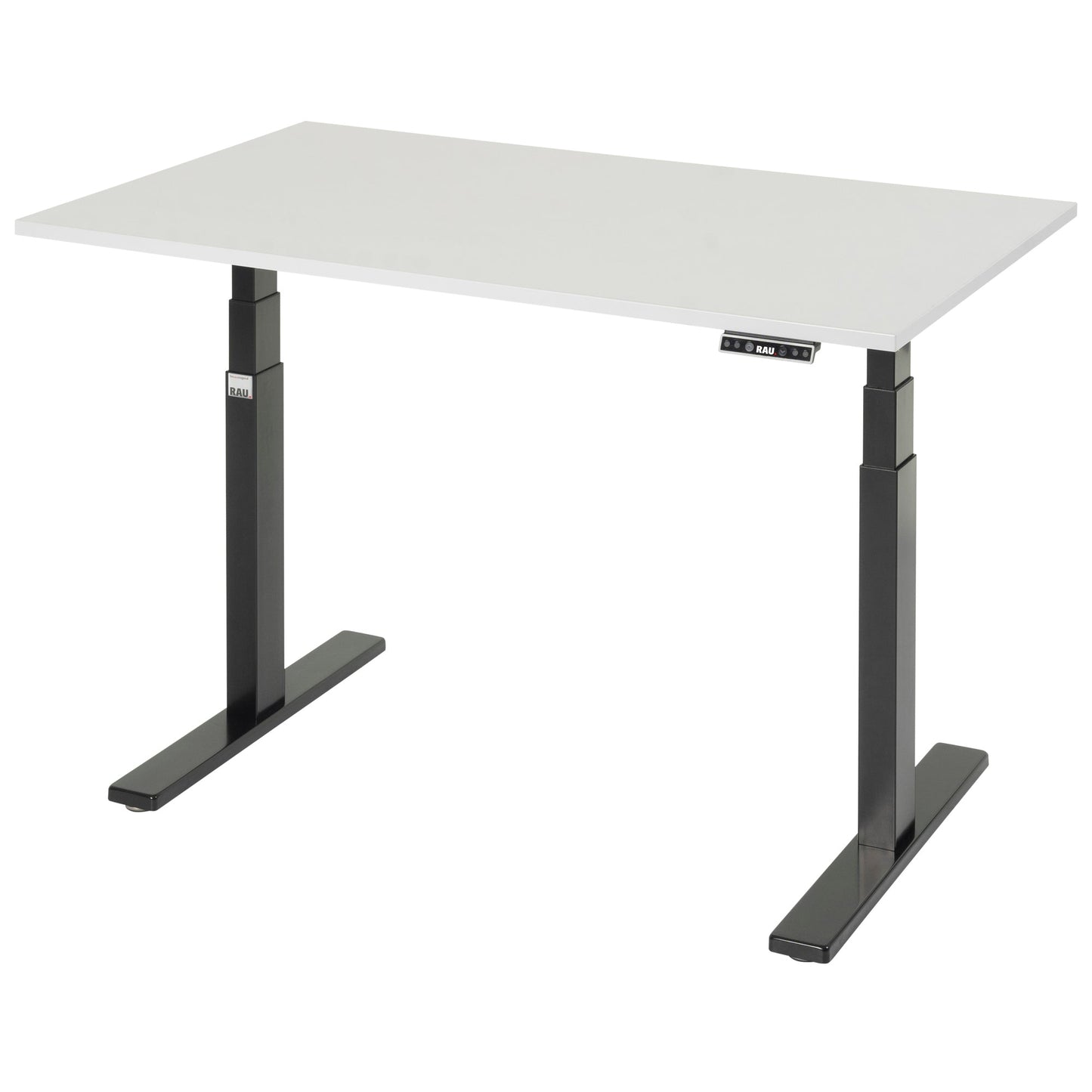 RAU Schreibtisch Adlatus 100 Maße: 1.250 x 650-1.300 x 800 mm (B x H x T) Melamin weiß
