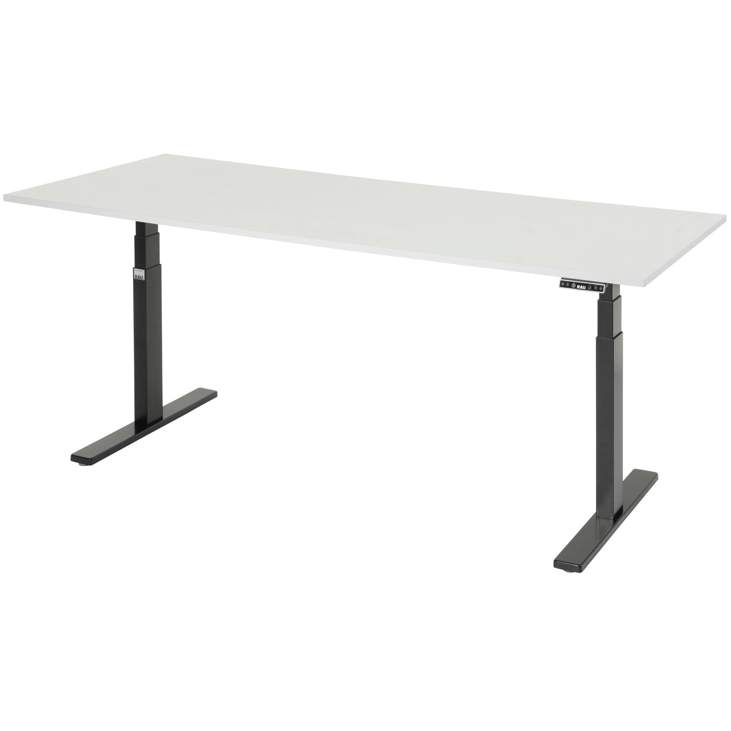 RAU Schreibtisch Adlatus 100 Maße: 2.000 x 650-1.300 x 800 mm (B x H x T) Melamin weiß