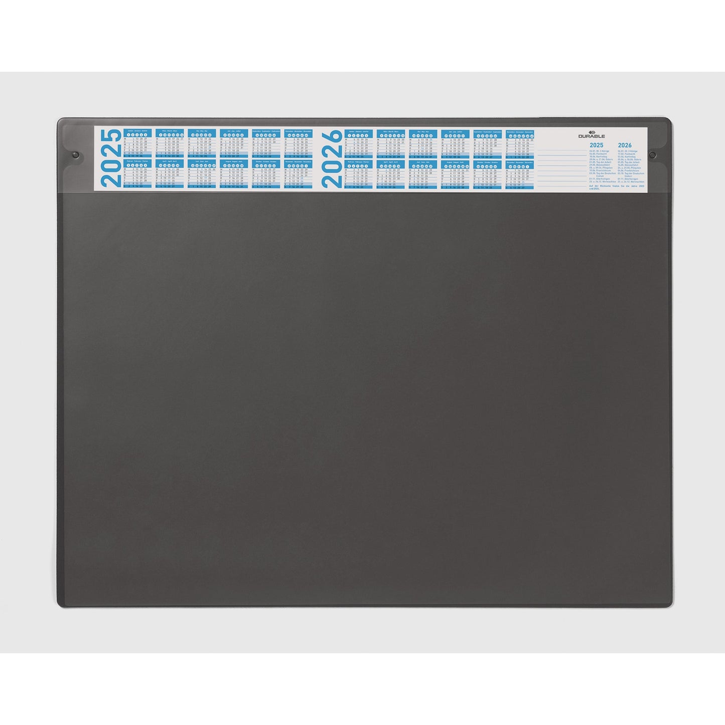 DURABLE Schreibunterlage 65 x 52 cm (B x H) mit Kalender 2 Jahre PVC/Polyurethan schwarz
