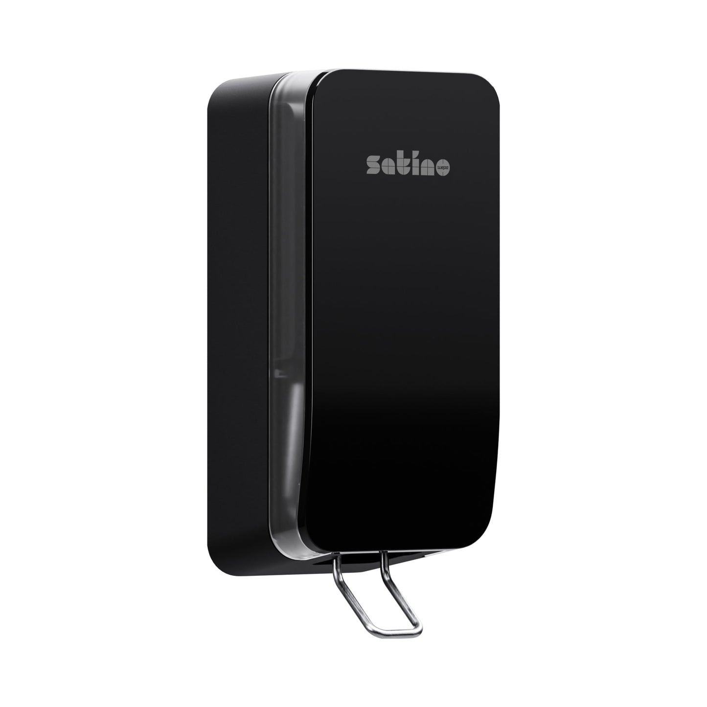 Satino by WEPA Seifenspender Clean&Care Satino Flüssigseife 332670, Schaumseife 332620, Schaumseife Free 332600, Handdesinfektion 332920, 332940 12,2 x 31,1 x 11,8 cm (B x H x T) 1l ABS Kunststoff, 100 % recycelt schwarz