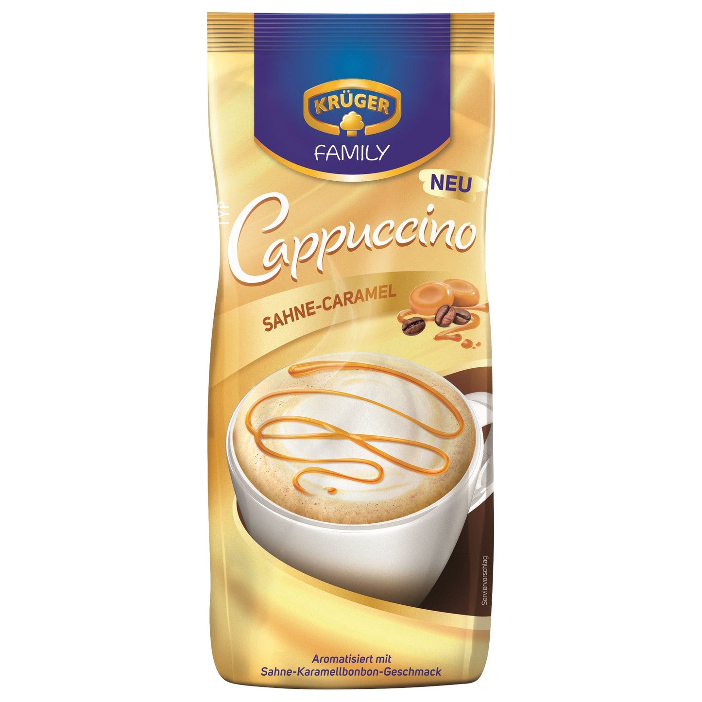 KRÜGER FAMILY Cappuccino Sahne-Caramel 500 g/Pack.