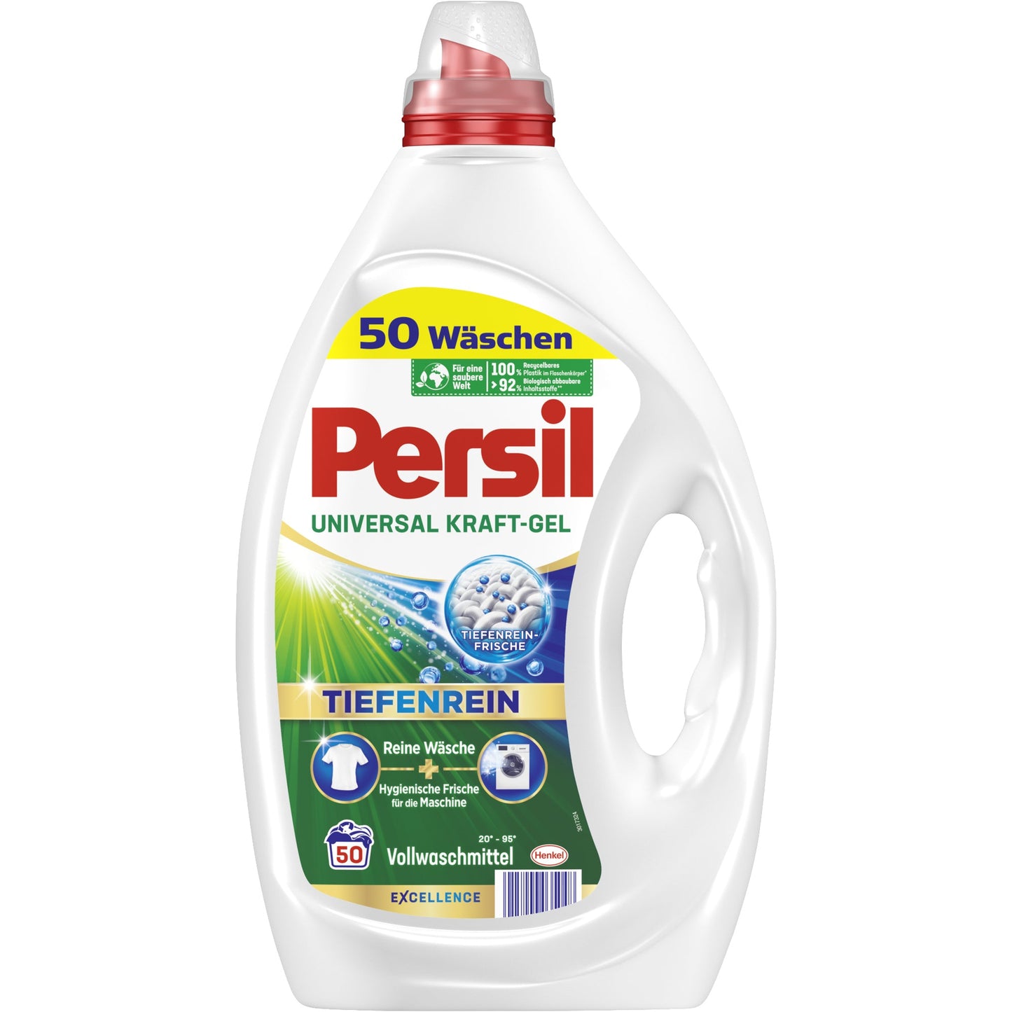 Persil Waschmittel Universal Kraft Gel Weißwäsche, Buntwäsche +20 bis +95°C parfümiert pH-Wert: 7,8-8,2 2,25l
