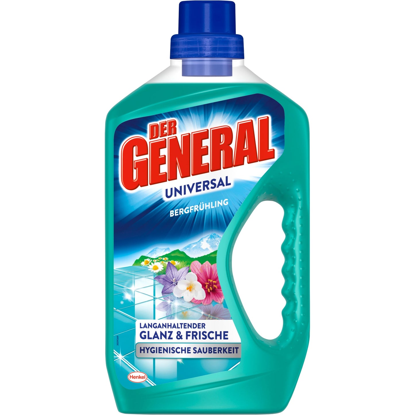 DER GENERAL Allzweckreiniger Universal Marmor, Granit, Parkett, lackiertes Holz Bergfrühling nicht dermatologisch getestet biologisch abbaubar 11-11,45 Flasche Kunststoff, 70 % recycelt recycelbar 0,75l