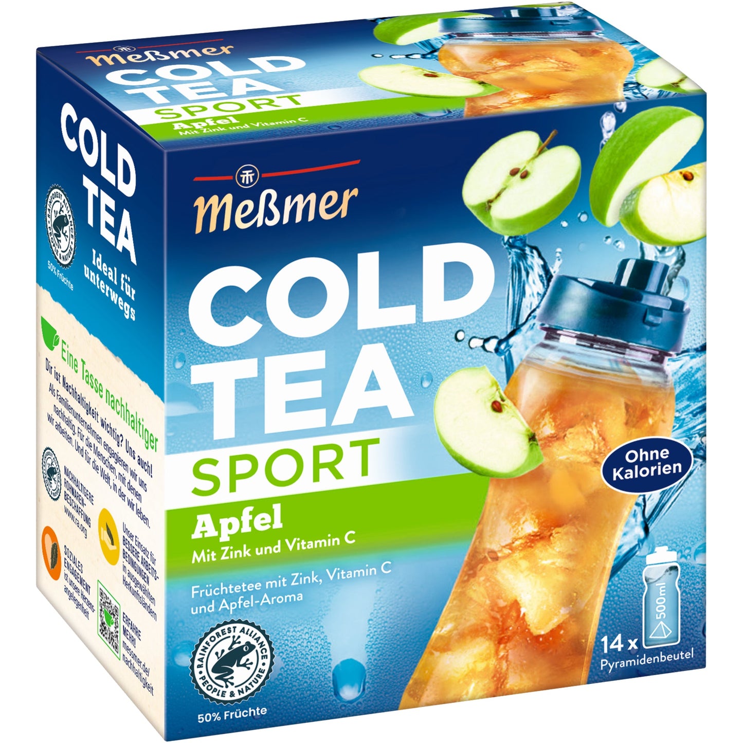 Meßmer Tee Cold Tea Sport Apfel mit Zink und Vitamin C 14 Btl./Pack.