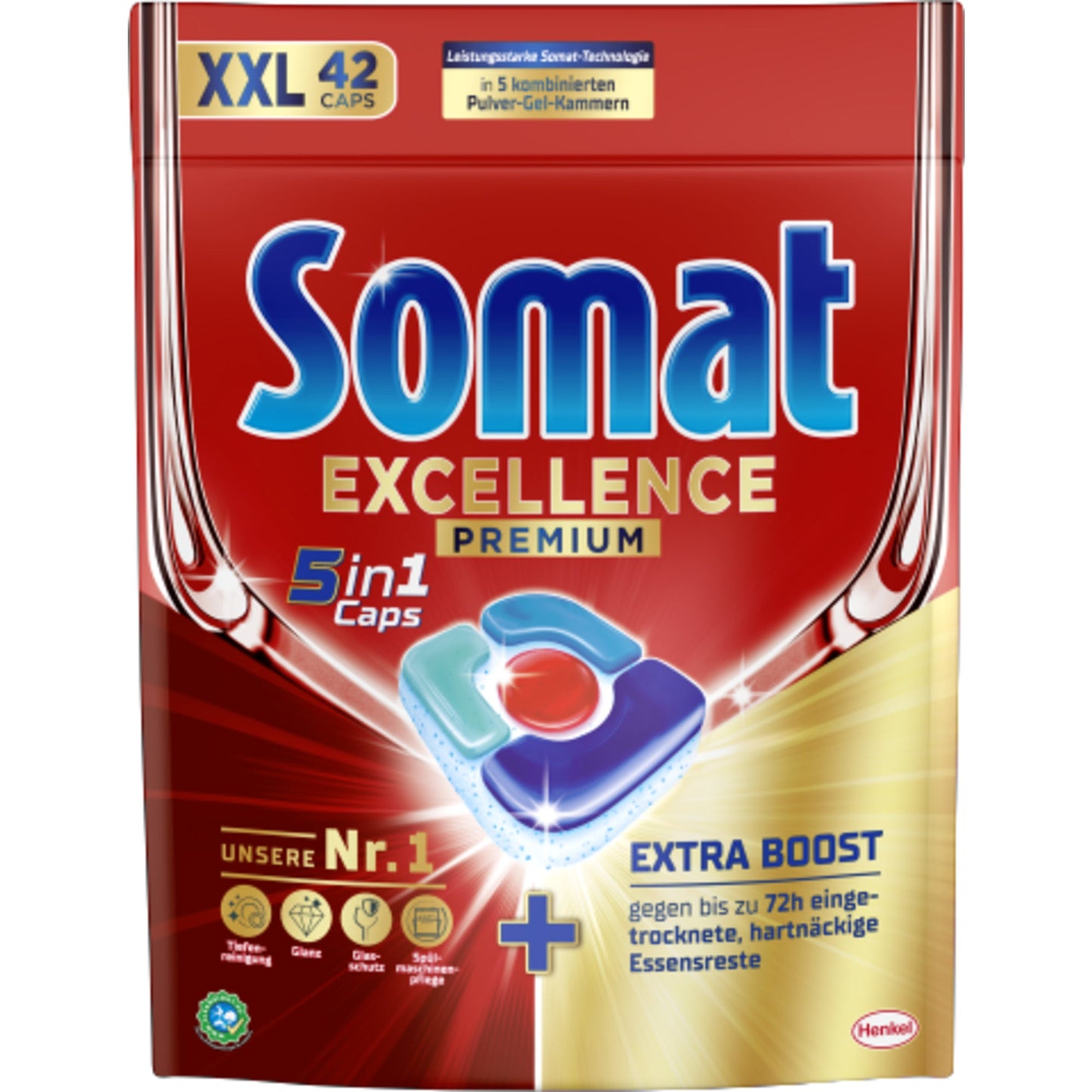 Somat Spülmaschinentabs Excellence Premium 5in1 Citrus 42 St./Pack.