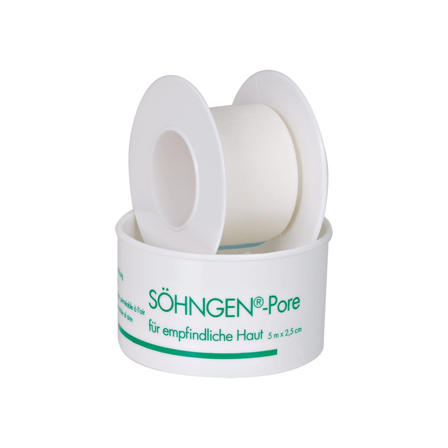 aluderm® Rollenpflaster Pore 2,5 cm x 5 m (B x L) weiß