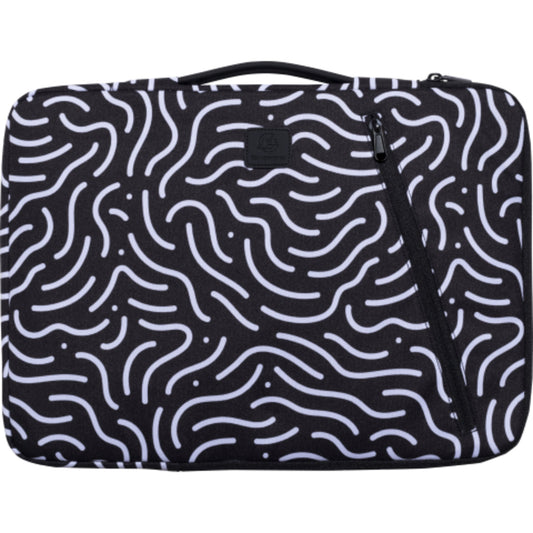 Exacompta Notebookhülle Sleeve 41 x 31 x 2,5 cm (B x H x T) Schaumstoffpolsterung im Inneren, silikonisiertes Gummiband im Inneren, kleine Tasche auf der Vorderseite Polyester/PET, 58 % recycelt mehrfarbig