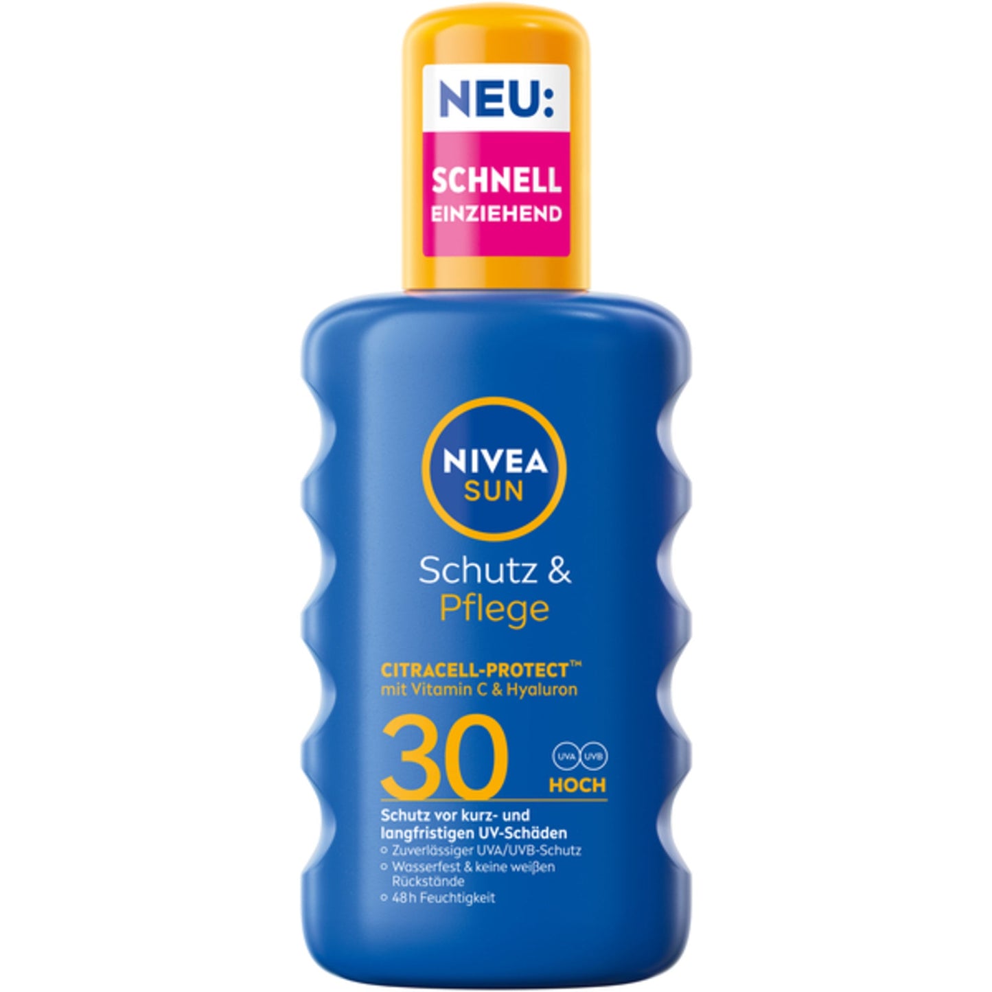 NIVEA SUN Sonnenschutzmittel Schutz & Pflege 30 wasserfest parfümiert Kunststoff 0,2l
