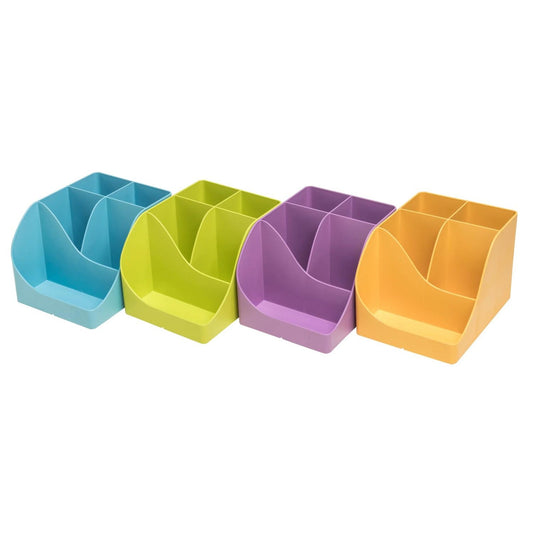 Exacompta Stifteköcher PEN-WAVE Pop'N Co 11,9 x 10,9 x 15,5 cm (B x H x T) Polystyrol, recycelt cyan, flieder, limettengrün, mango (freie Farbauswahl nicht möglich)