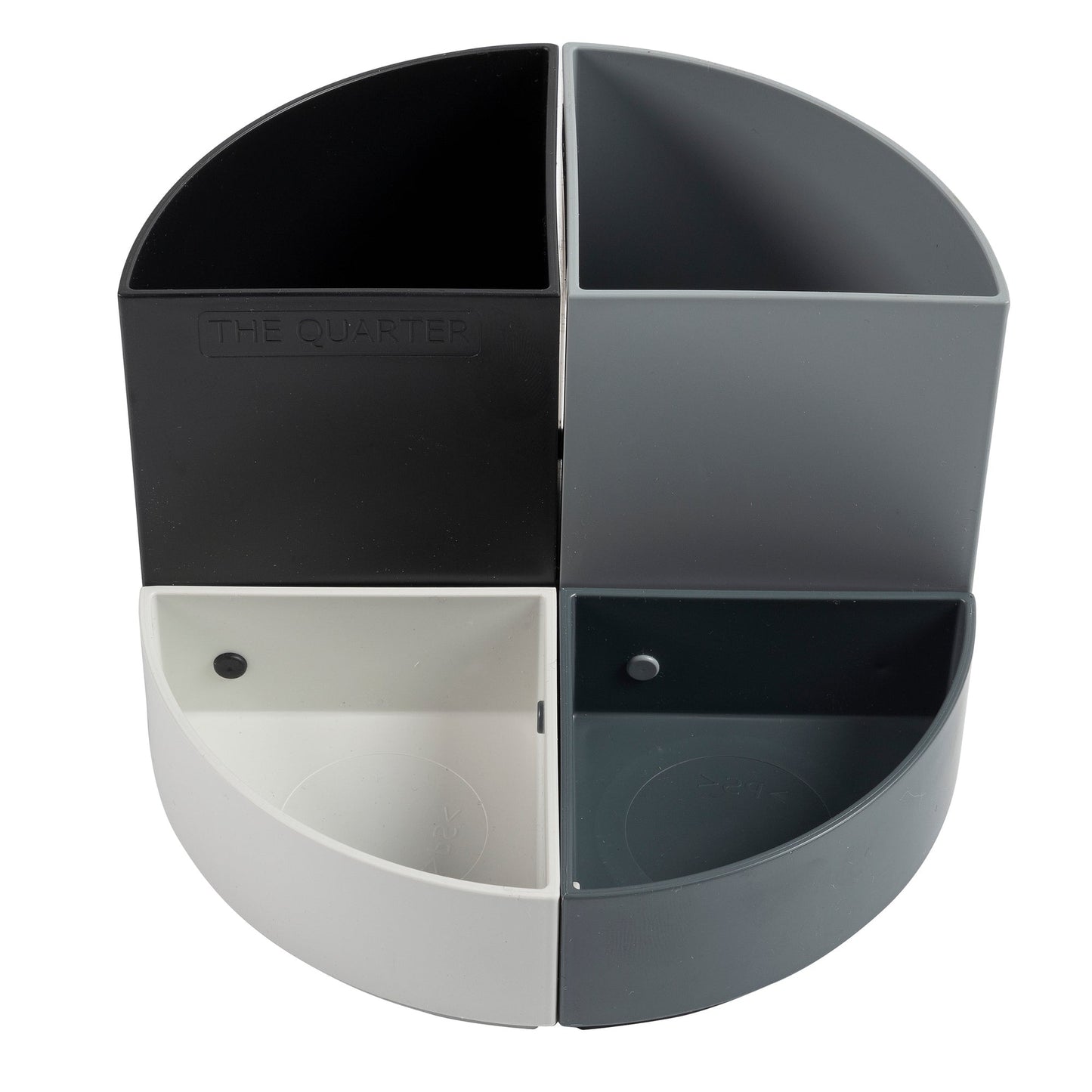 Exacompta Stifteköcher THE QUARTER Shades of grey 12 x 12 x 8,3 cm (B x H x T) Polystyrol, recycelt graufarbig