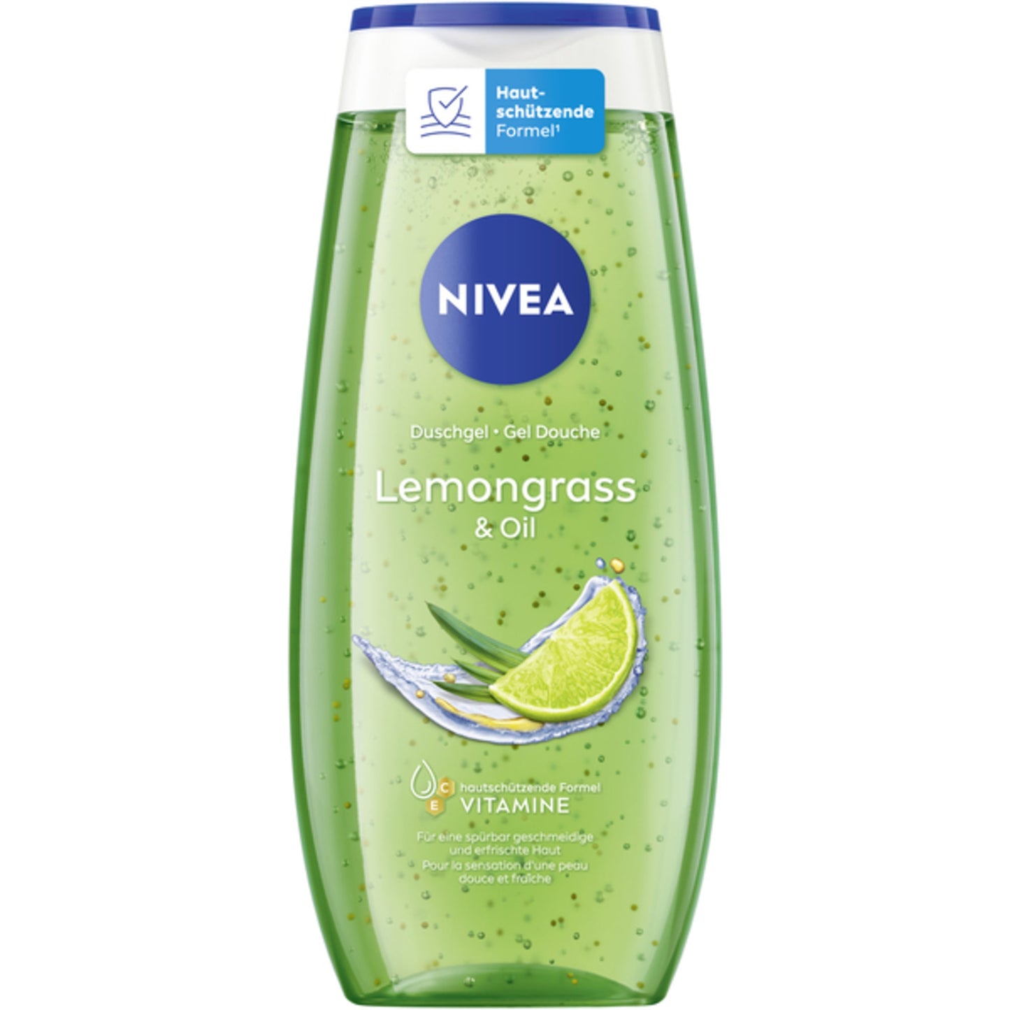 NIVEA Duschgel Lemongrass & Oil Flasche Plastik, 96 % recycelt 0,25l