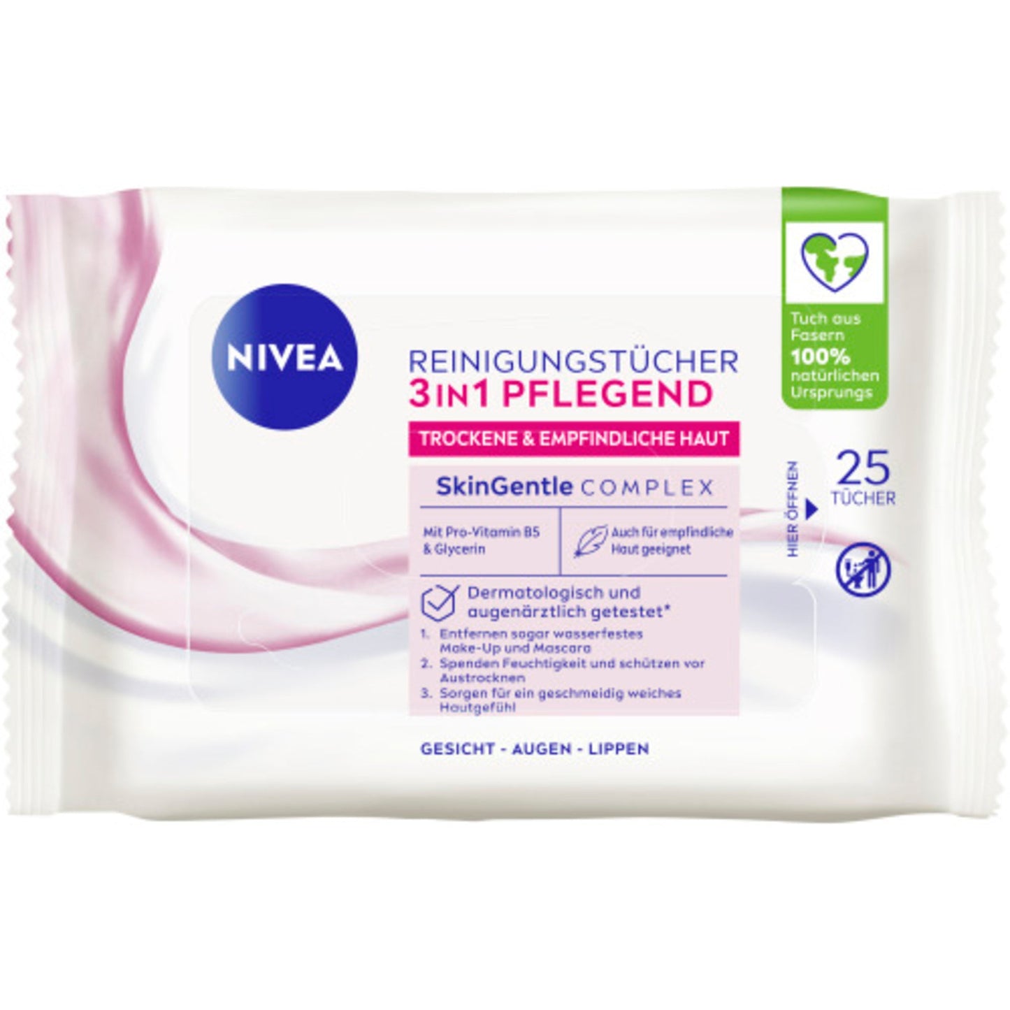 NIVEA Reinigungstücher 3in1 Pflegend 25 St./Pack.