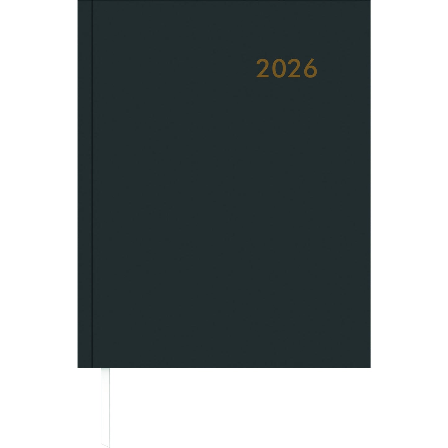 ZETTLER Buchkalender 2026 21 x 26,5 cm (B x H) 1 Woche/2 Seiten Kunststoff, wattiert anthrazit