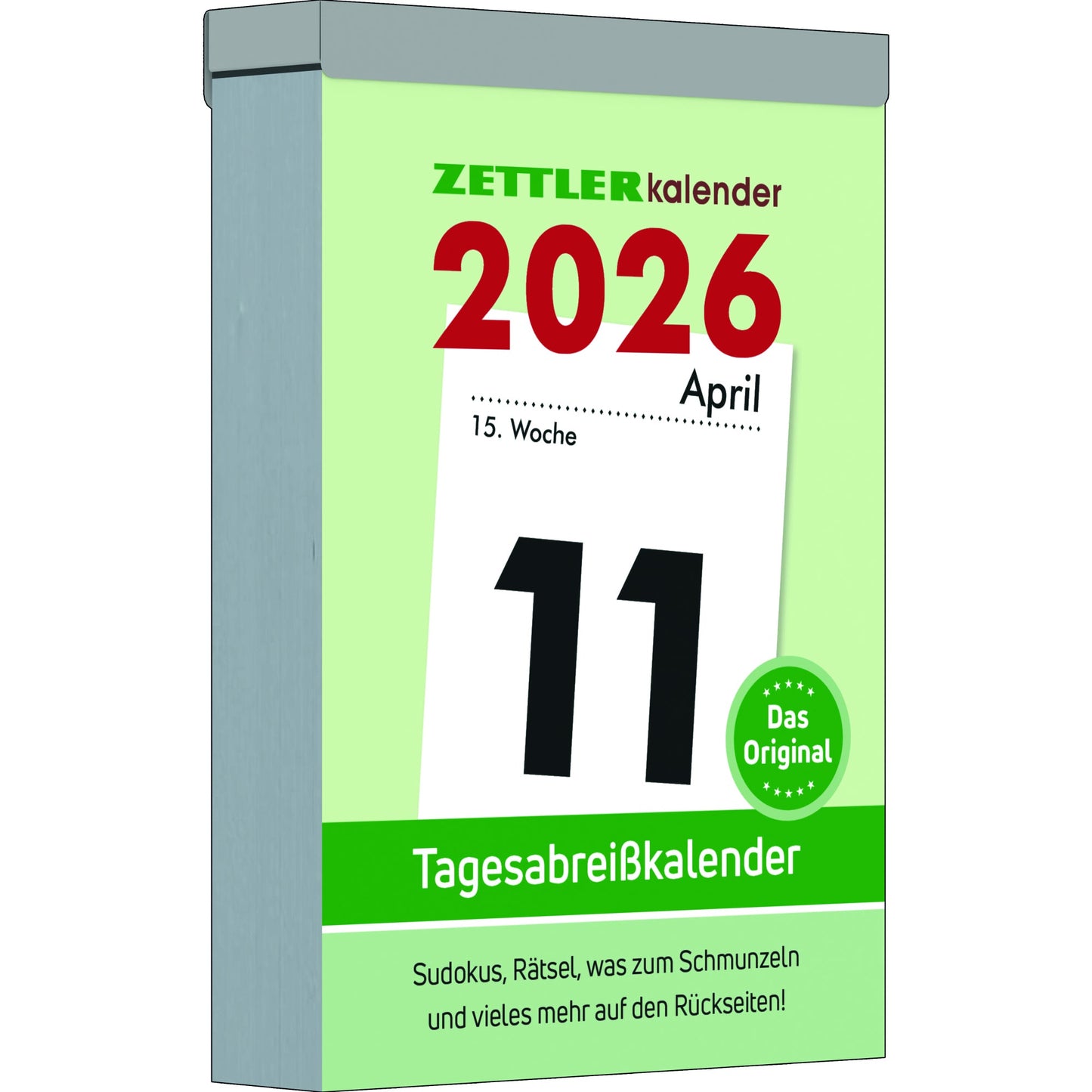 ZETTLER Abreißkalender 2026 9,9 x 14,3 cm (B x H) 1 Tag/1 Seite schwarz/rot