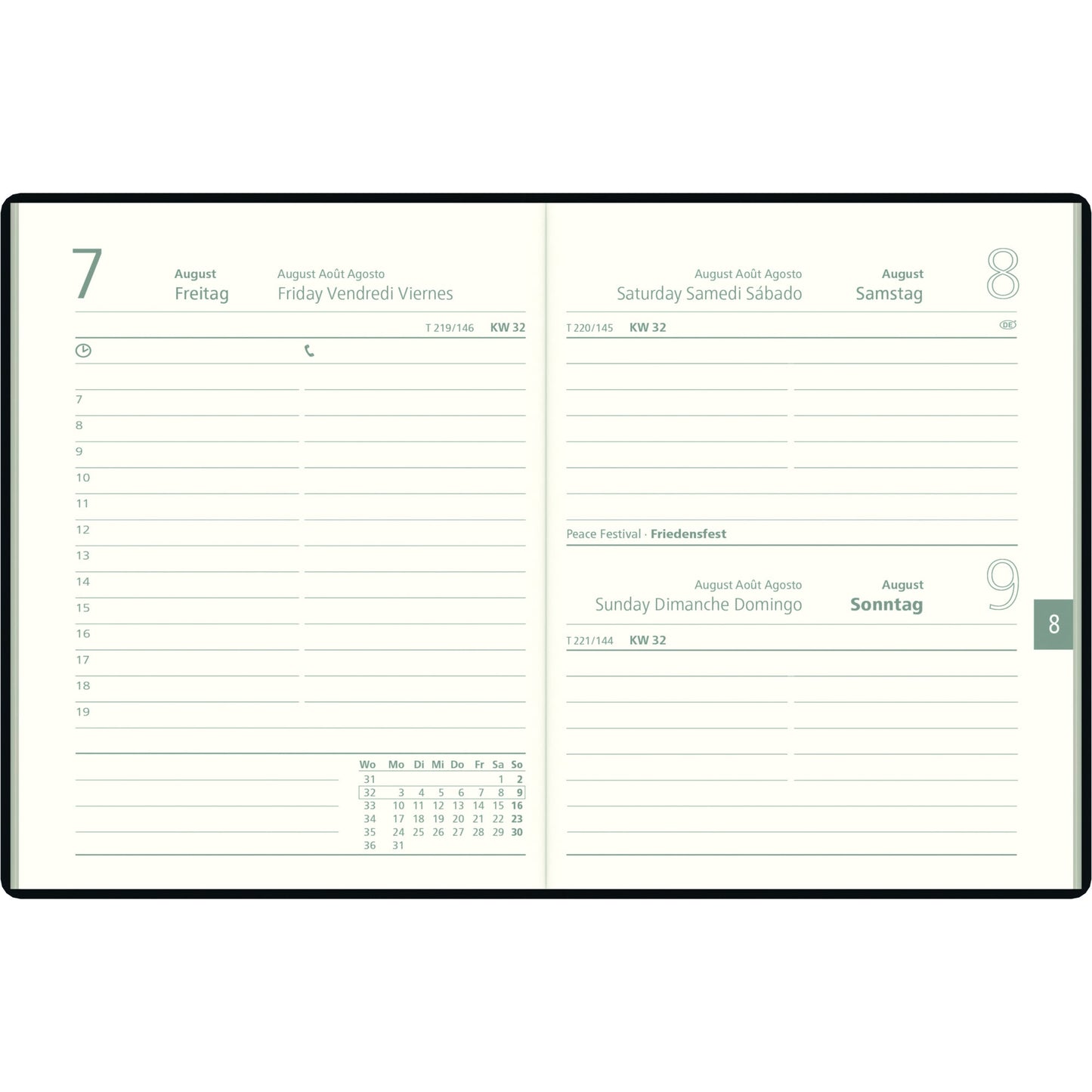 ZETTLER Taschenkalender 610 2026 schwarz