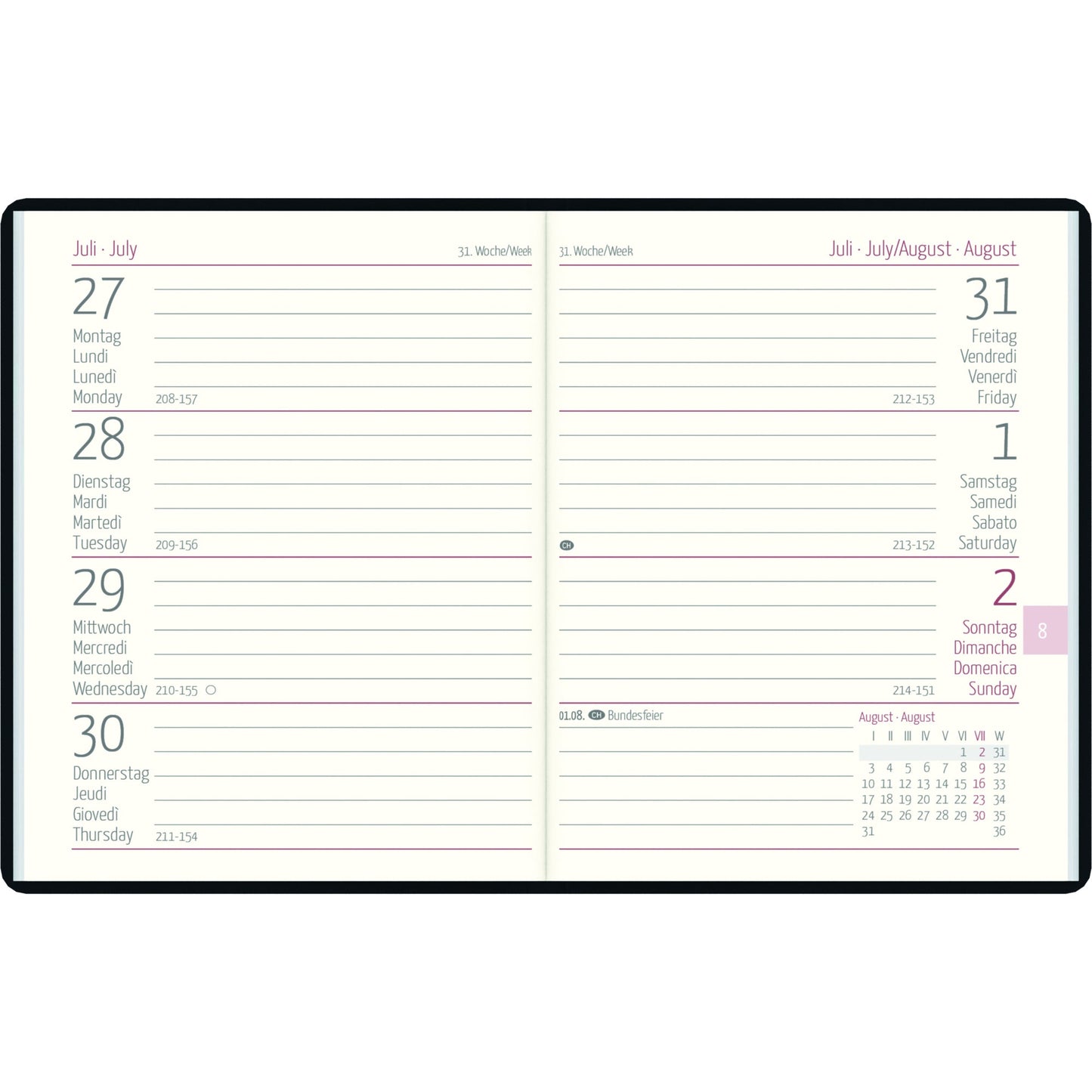 ZETTLER Taschenkalender 660 2026 schwarz
