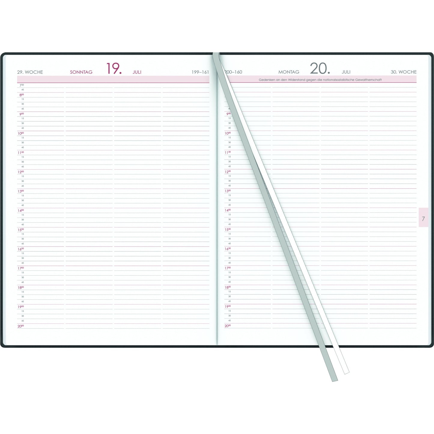 ZETTLER Buchkalender 2026 21 x 29,7 cm (B x H) 1 Tag/1 Seite Kunststoff, wattiert anthrazit