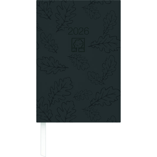 ZETTLER Buchkalender Natura 2026 14,5 x 21 cm (B x H) 1 Tag/1 Seite Karton anthrazit