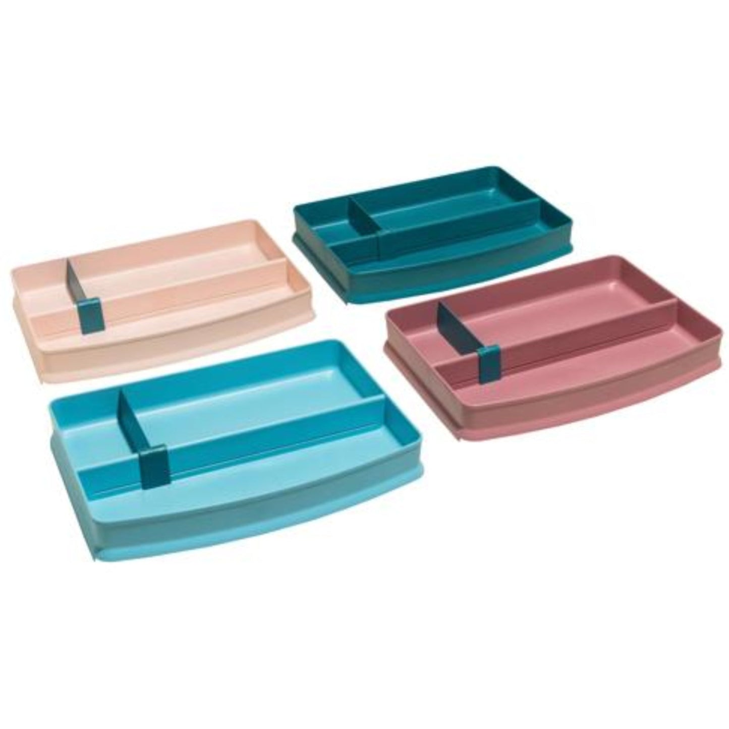 Exacompta Utensilienschale COMBO Top Skandi 25,4 x 3,3 x 18,2 cm (B x H x T) Polystyrol farbig sortiert (freie Farbauswahl nicht möglich)