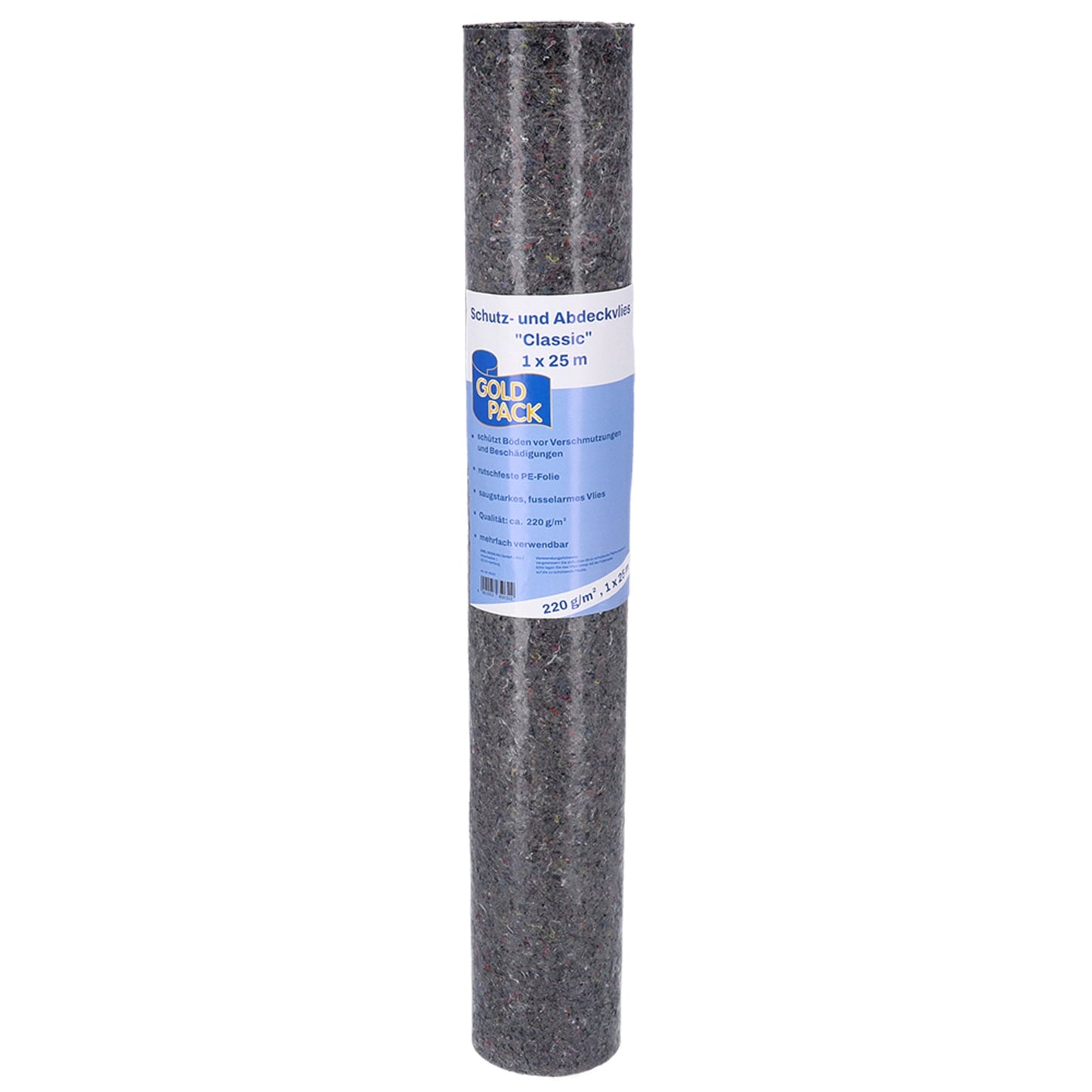 GOLDPACK Abdeckvlies 100 cm x 25 m (B x L) Vlies, 100 % recycelt grau