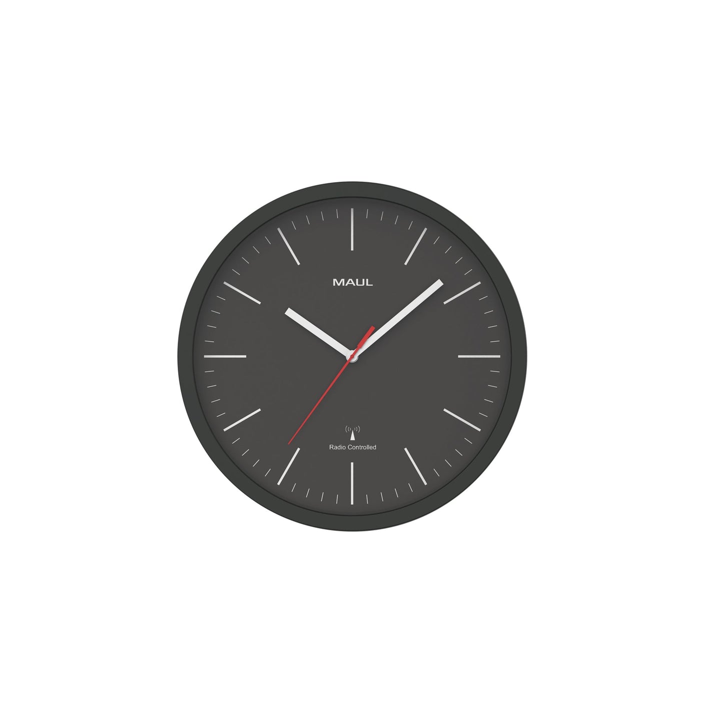 MAUL Funkuhr MAULjump ohne Alarmfunktion Kunststoff schwarz