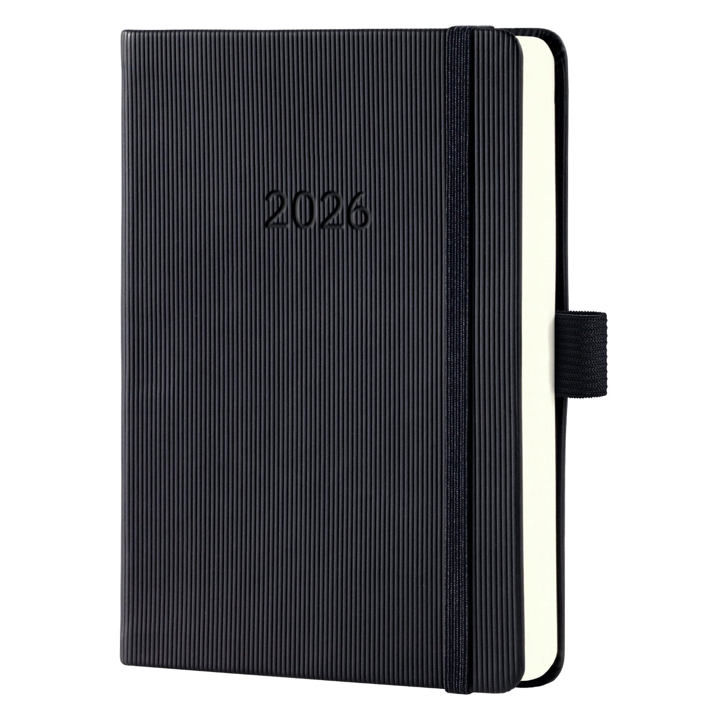 SIGEL Buchkalender Conceptum 2026 ca. DIN A6 1 Tag/1 Seite, Sa/So 1 Seite Kunststoff schwarz