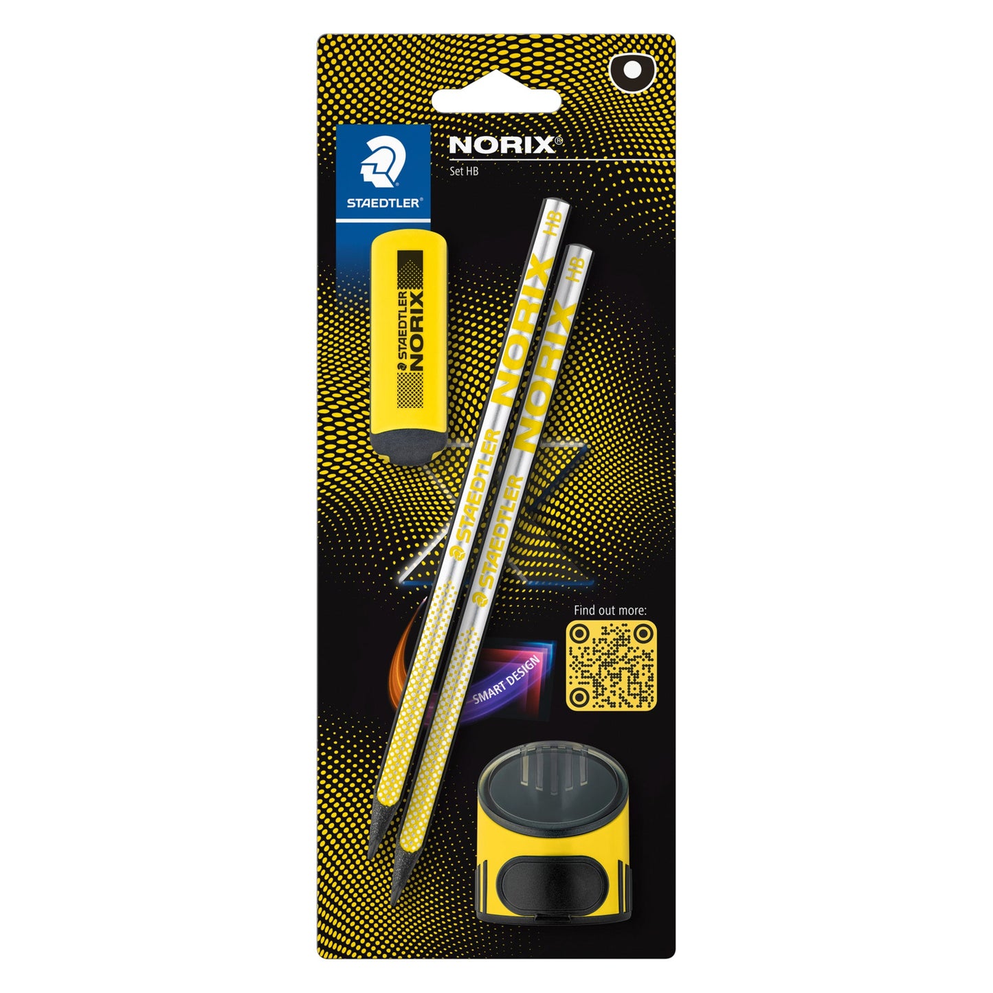 STAEDTLER® Bleistiftset NORIX® 181 2 x Bleistifte, 1 x Spitzer, 1 x Radierer HB gelb/schwarz