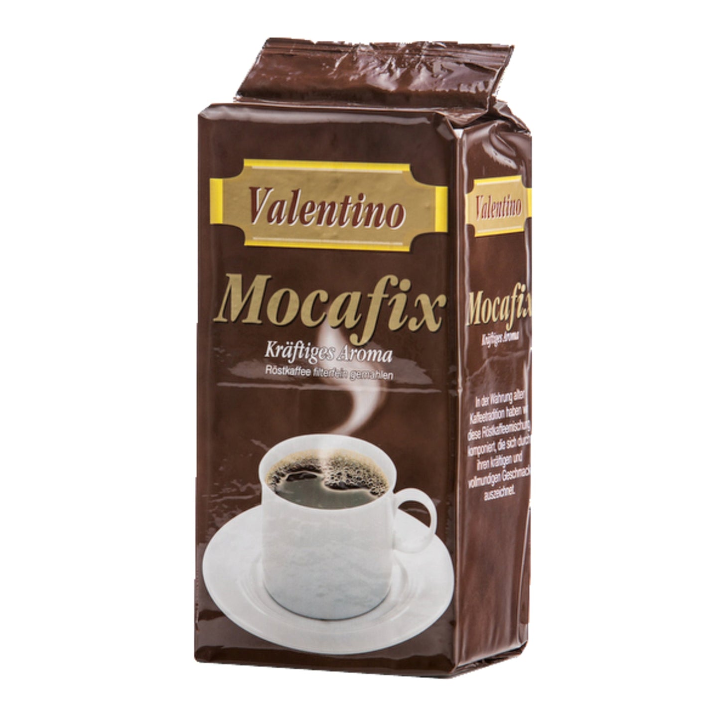 TEMPELMANN Kaffee Valentino Mocafix kräftig, vollmundig gemahlen 500 g/Pack.