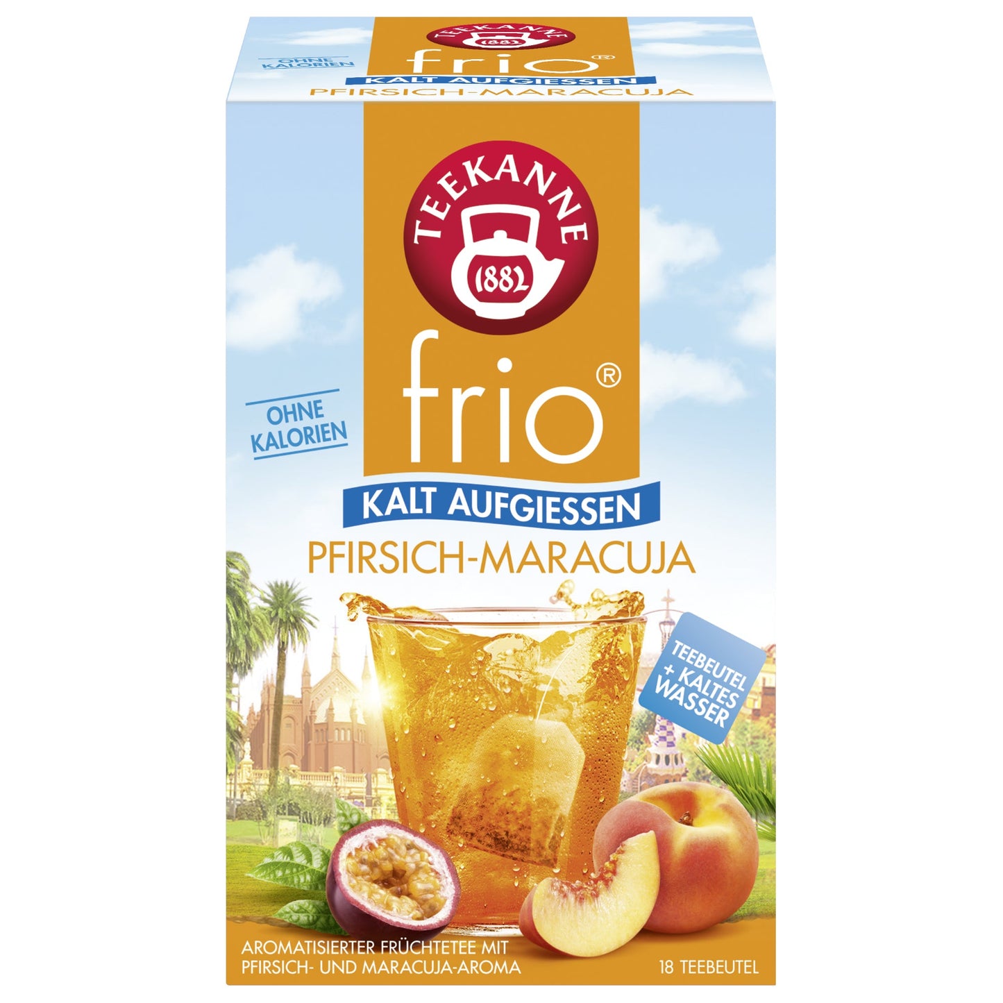 Teekanne Tee frio Pfirsich Maracuja 18 Btl./Pack.