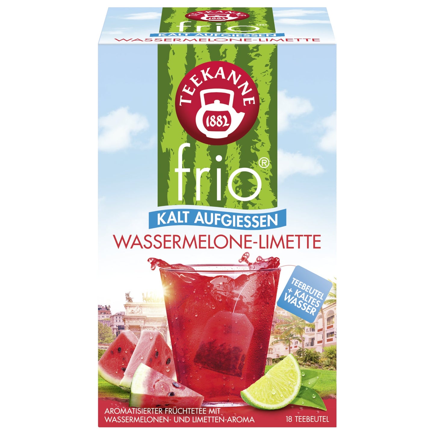 Teekanne Tee frio Wassermelone Limette 18 Btl./Pack.